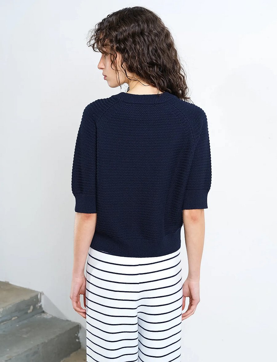 French Connection - LILY MOZART SS HIGH NECK KNIT - pullover - new navy - 4