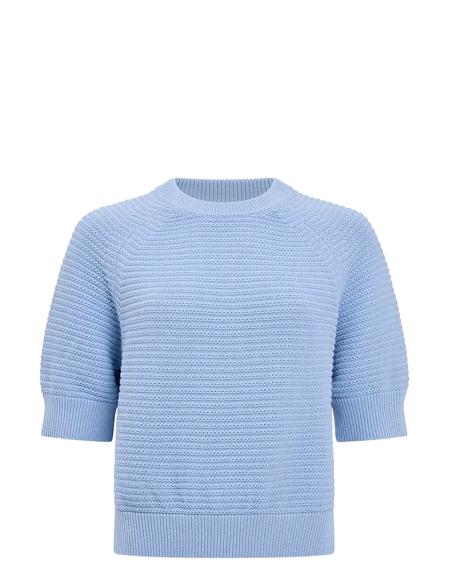 French Connection - LILY MOZART SS HIGH NECK KNIT - pullover - pretty blue - 1