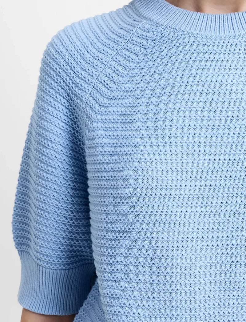 French Connection - LILY MOZART SS HIGH NECK KNIT - pullover - pretty blue - 4