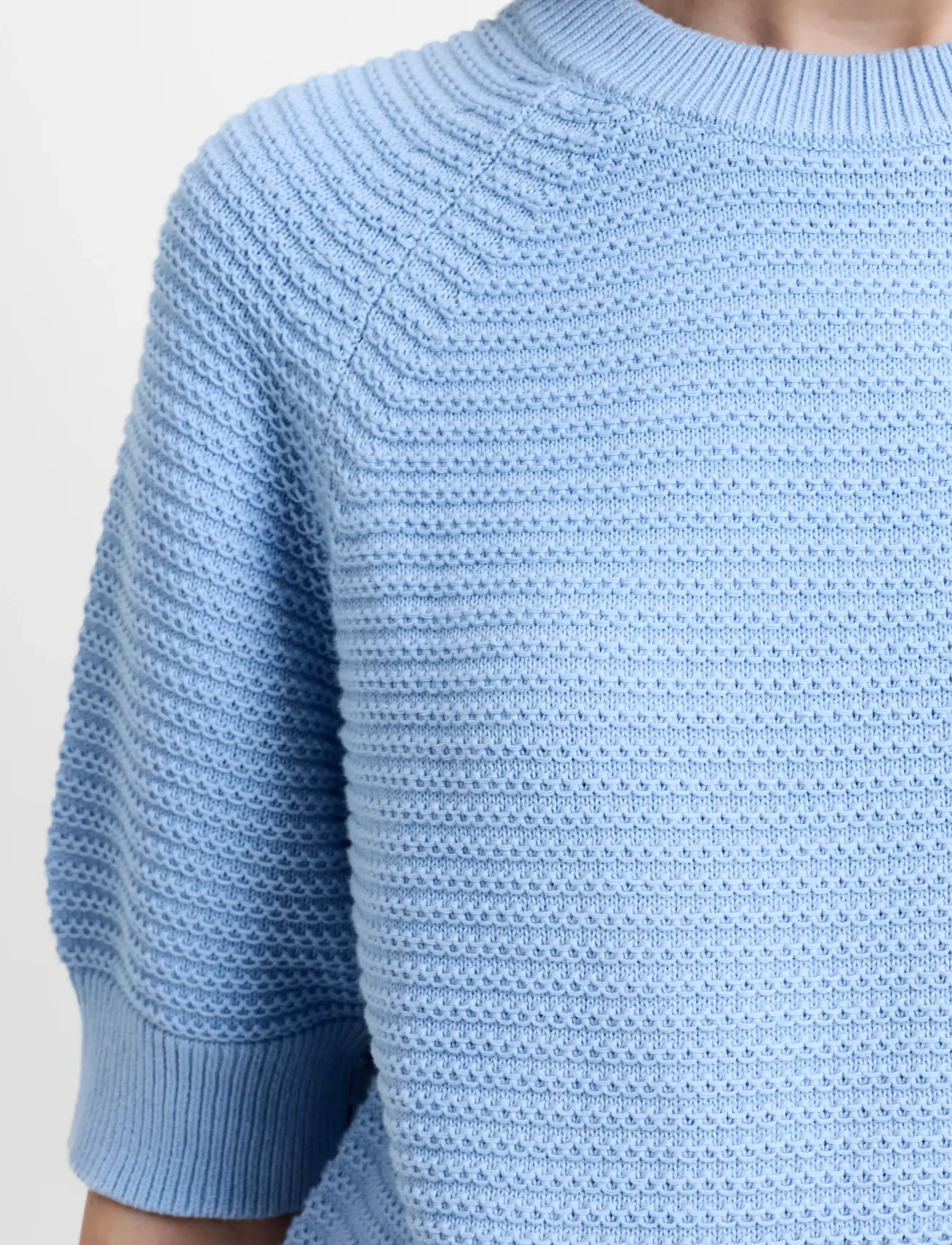 French Connection - LILY MOZART SS HIGH NECK KNIT - striktrøjer - pretty blue - 4