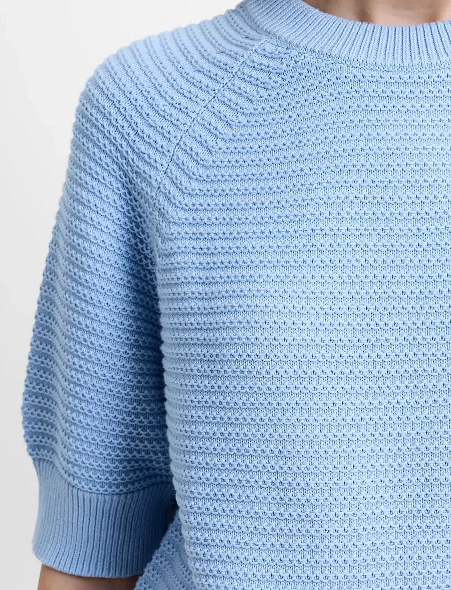 French Connection - LILY MOZART SS HIGH NECK KNIT - pullover - pretty blue - 4