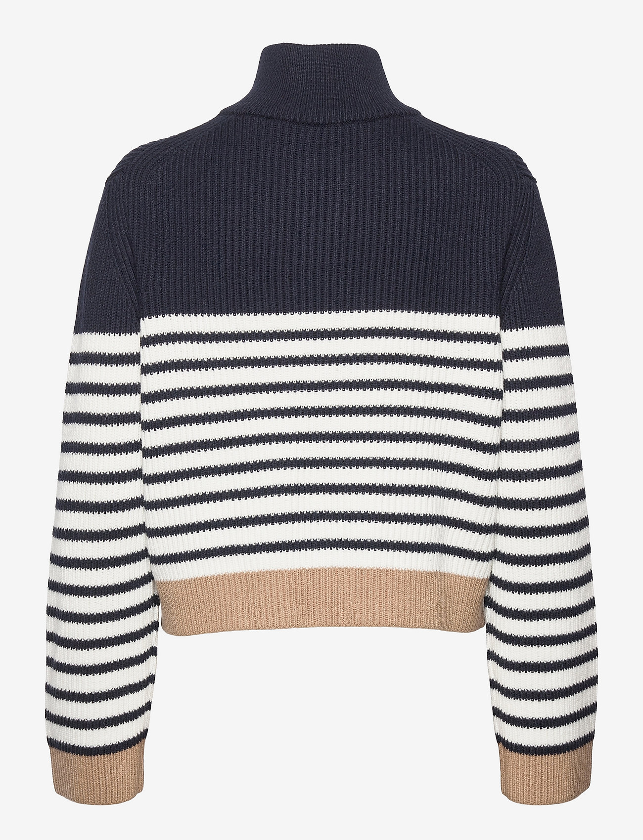 French Connection - KAI HALF ZIP JUMPER - white/blue/camel - 2