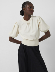 French Connection - JENNA MIX KNIT TOP - short-sleeved blouses - classic cream - 2