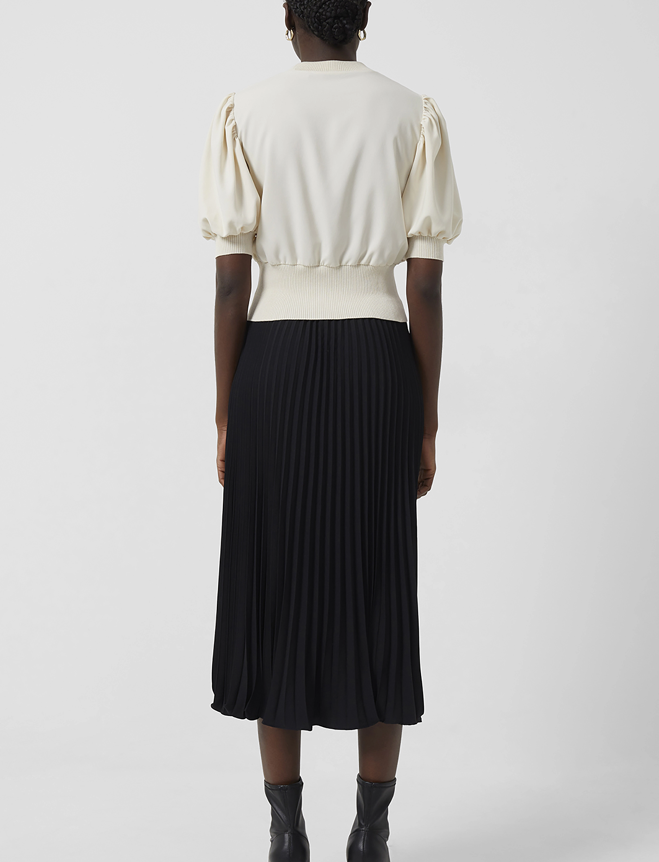 French Connection - JENNA MIX KNIT TOP - classic cream - 4