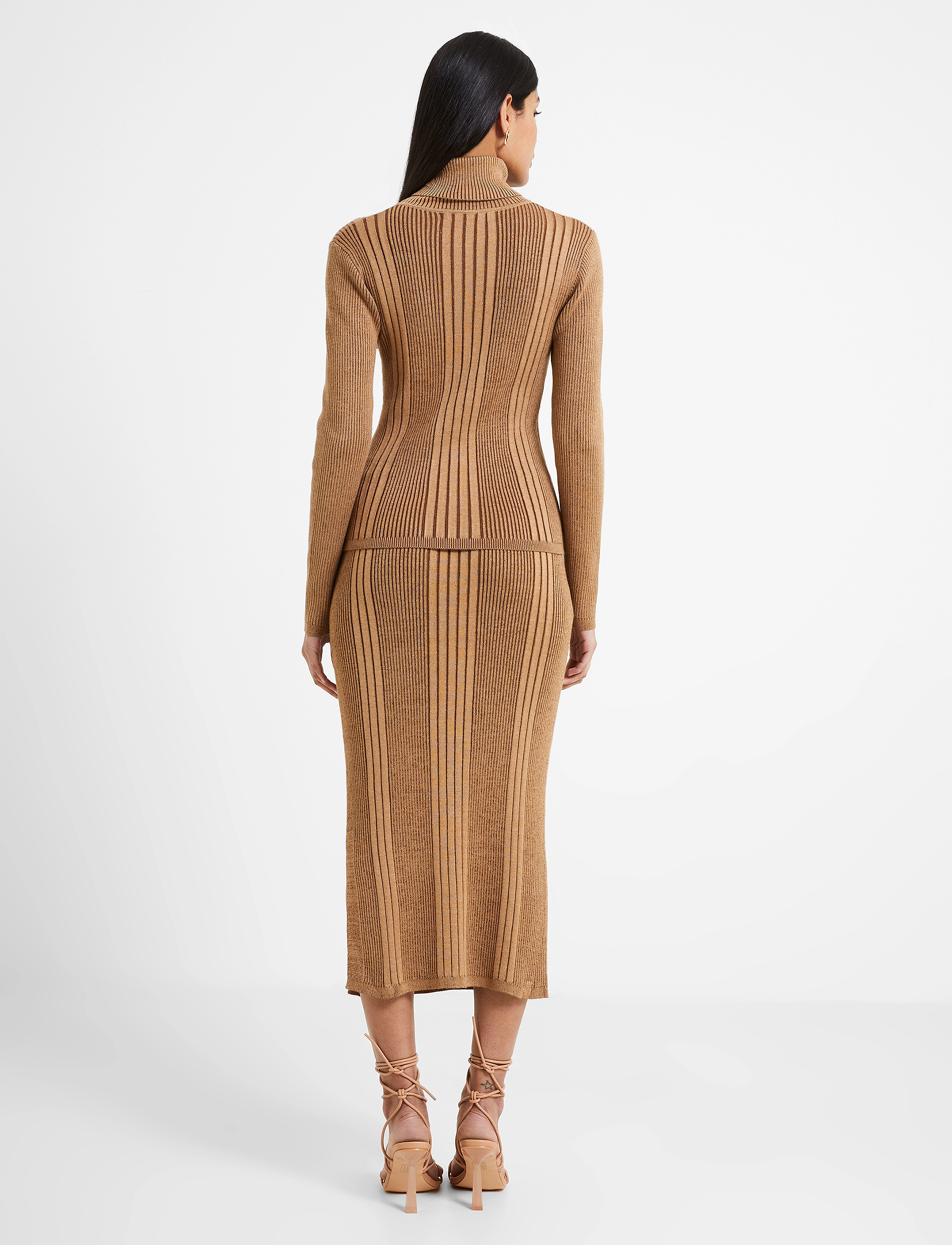 French Connection - MARI ROLL NK JUMPER - tobacco brown multi - 3