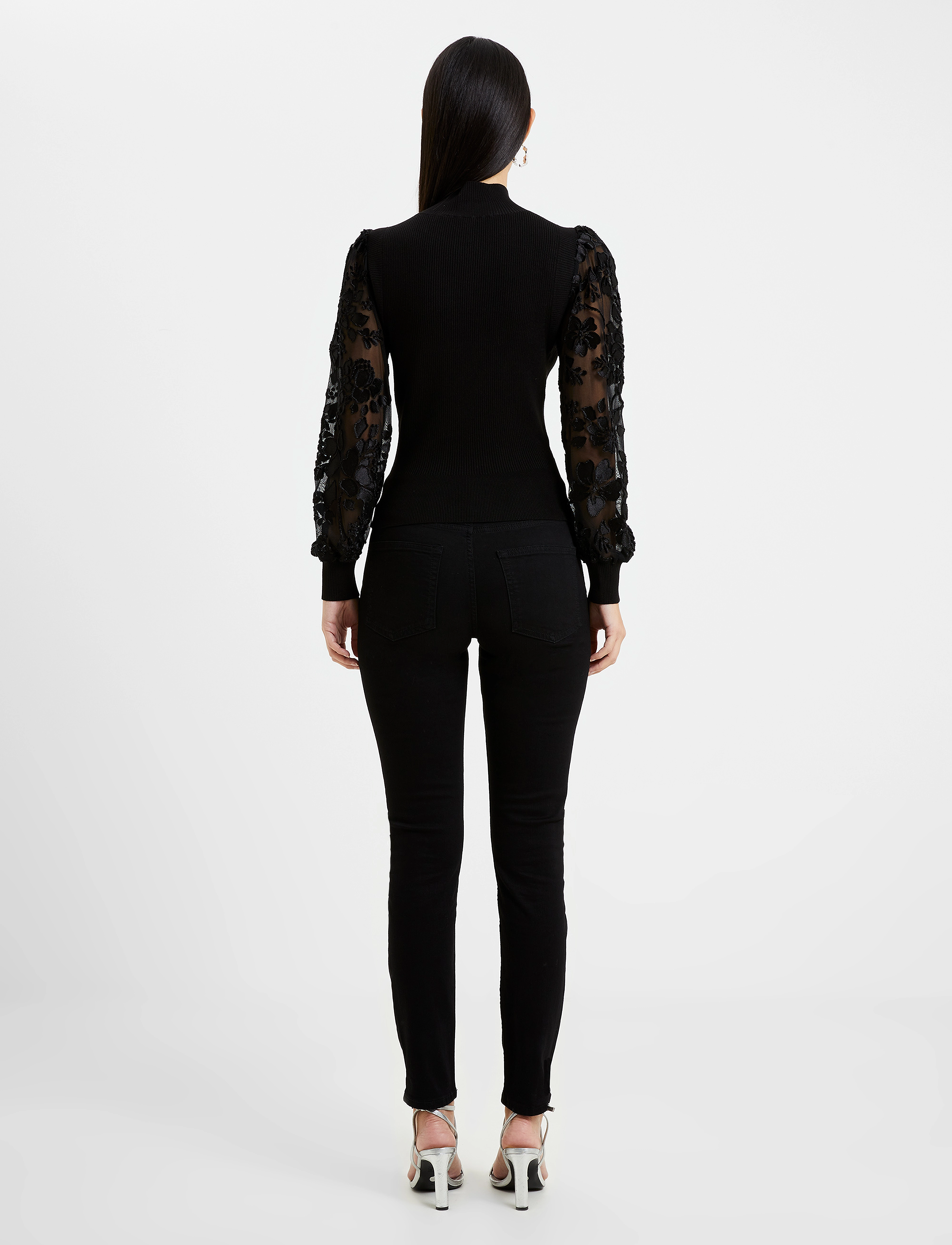 French Connection - ONNIE KRISTA BURNOUT LS JUMPER - blackout - 3