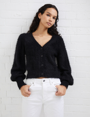 French Connection - MEENA FLUFFY LS CARDIGAN - swetry rozpinane - blackout - 2