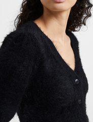 French Connection - MEENA FLUFFY LS CARDIGAN - kardiganid - blackout - 3
