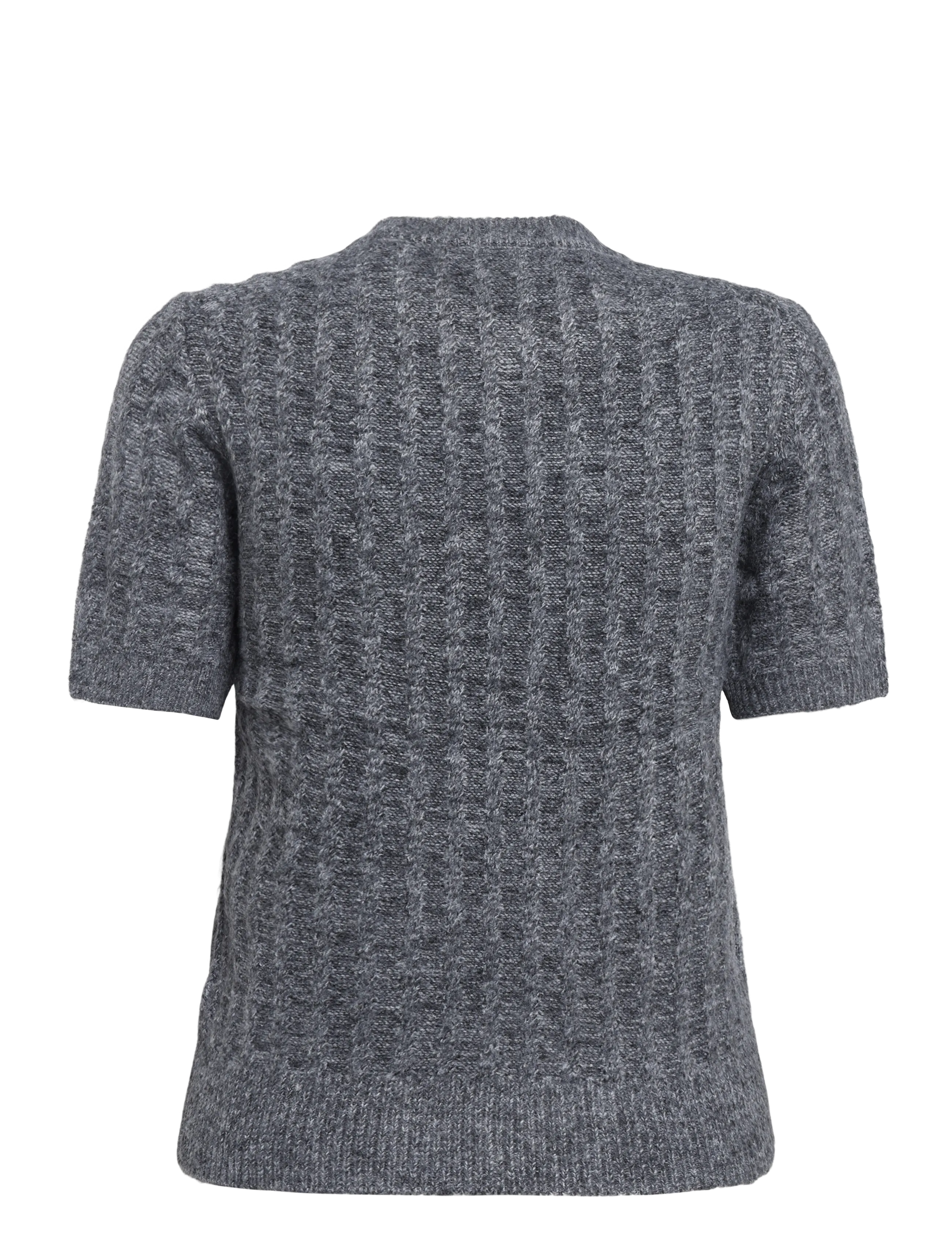 French Connection - KEZIA TWIST SHORT SLEEVE JUMPER - herbstliche kleidung - mid grey - 2