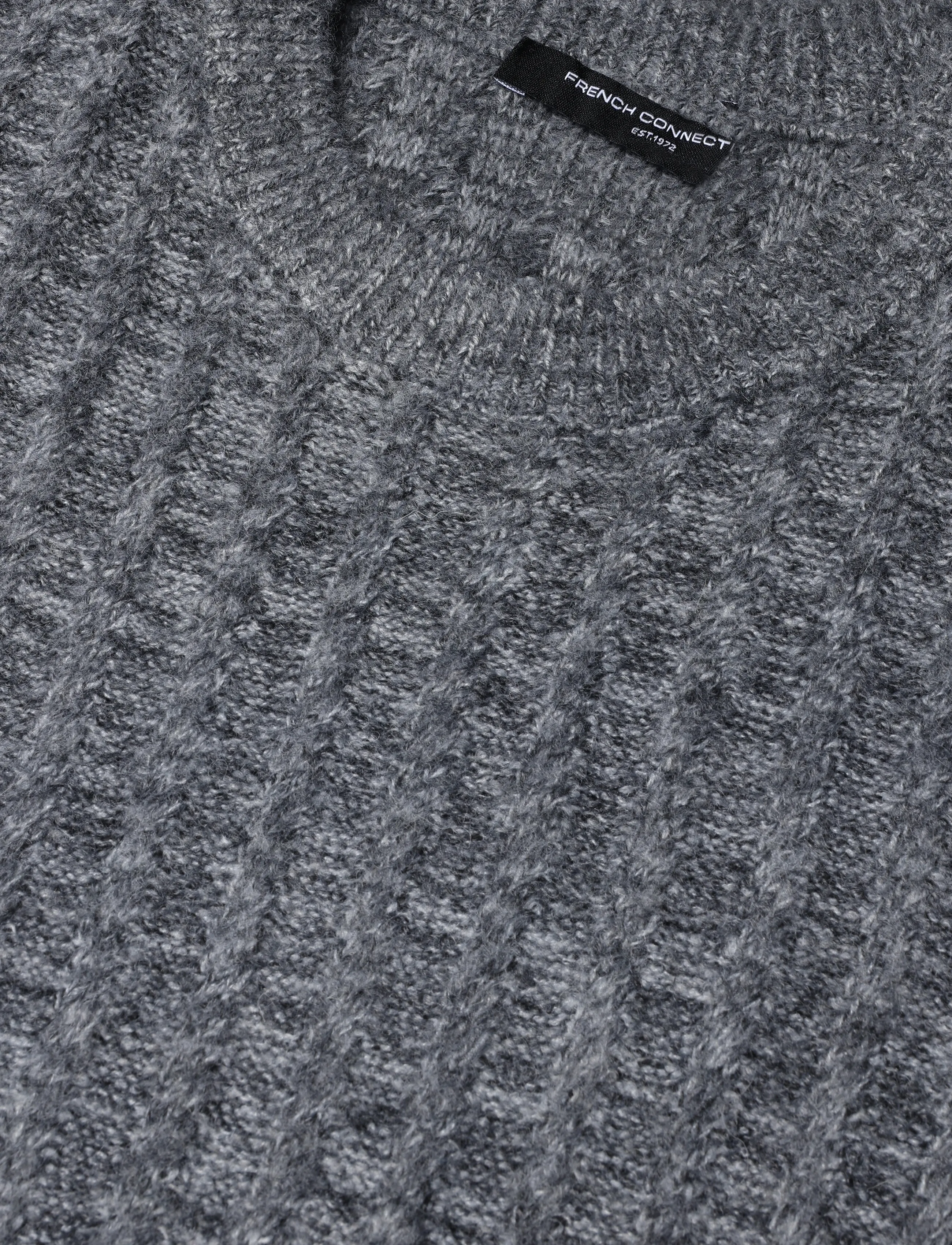 French Connection - KEZIA TWIST SHORT SLEEVE JUMPER - herbstliche kleidung - mid grey - 5