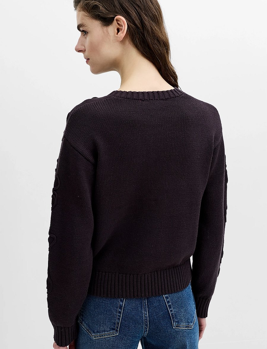 French Connection - VARLI FLORAL DRAWING CARDIGAN - mocha brown - 2
