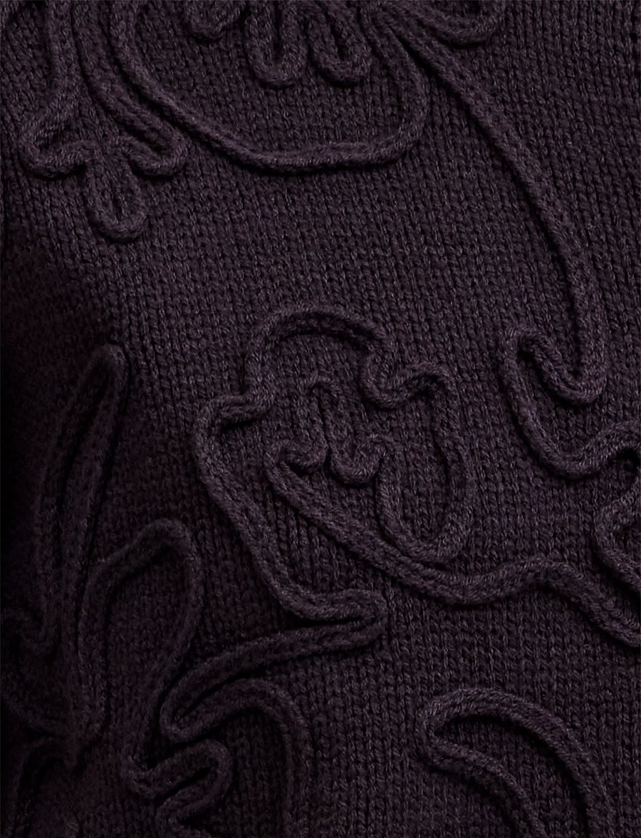 French Connection - VARLI FLORAL DRAWING CARDIGAN - mocha brown - 3