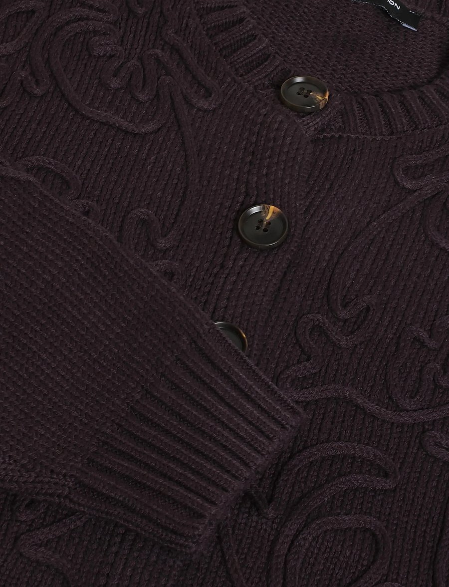 French Connection - VARLI FLORAL DRAWING CARDIGAN - kardiganid - mocha brown - 4
