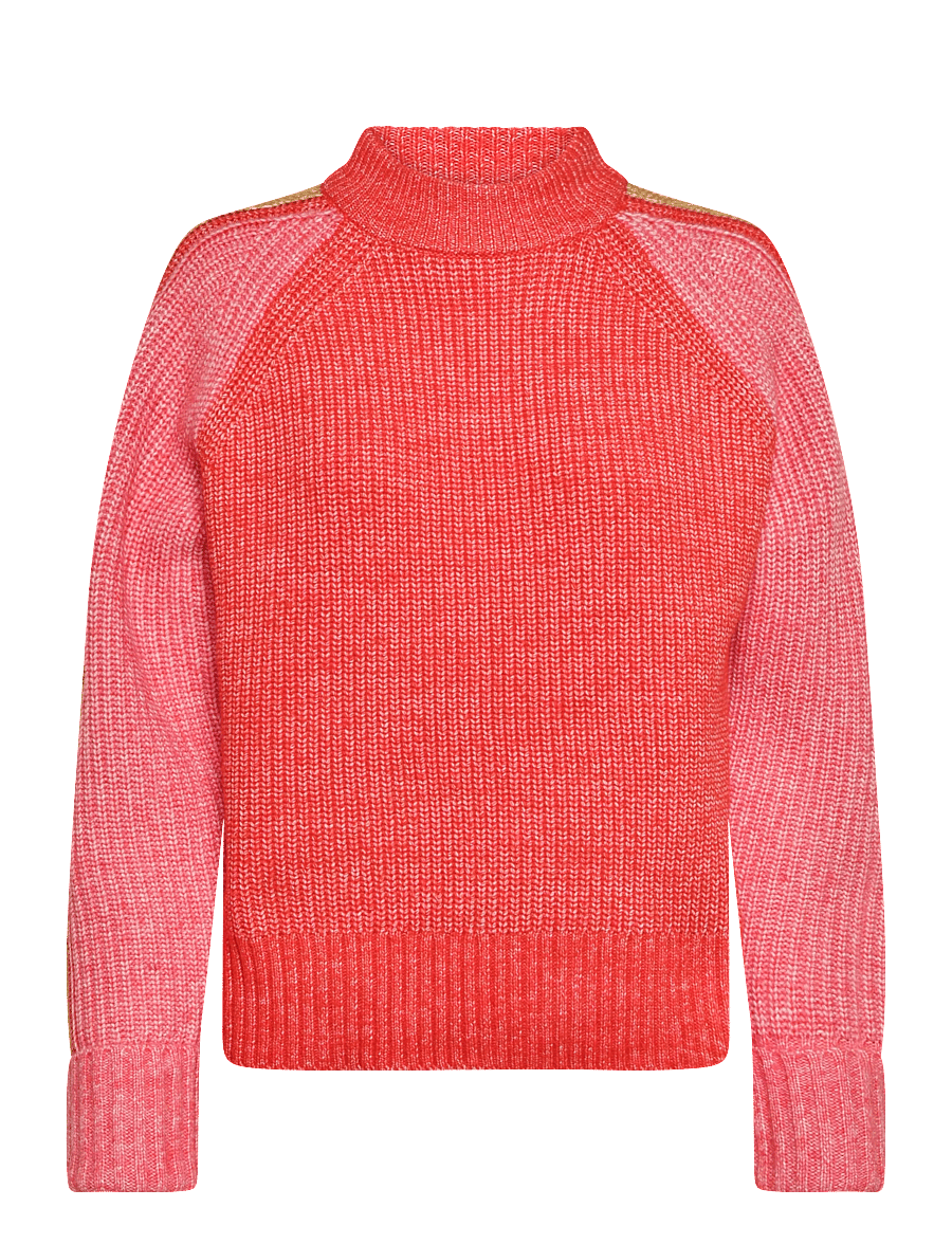 French Connection - KESSY TRI COLOUR RAGLAN JUMPER - jumpers - rouge red multi - 1