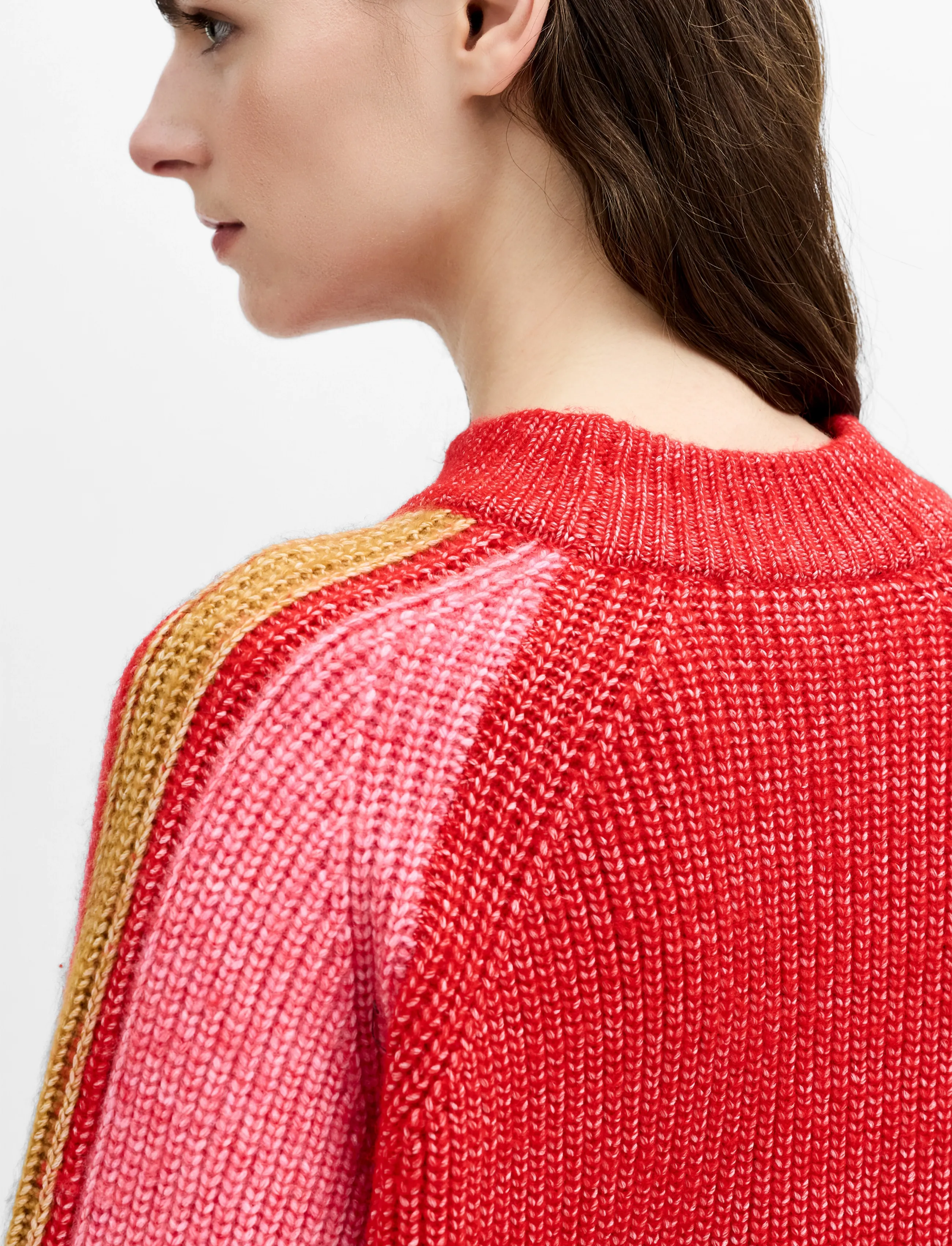 French Connection - KESSY TRI COLOUR RAGLAN JUMPER - jumpers - rouge red multi - 2