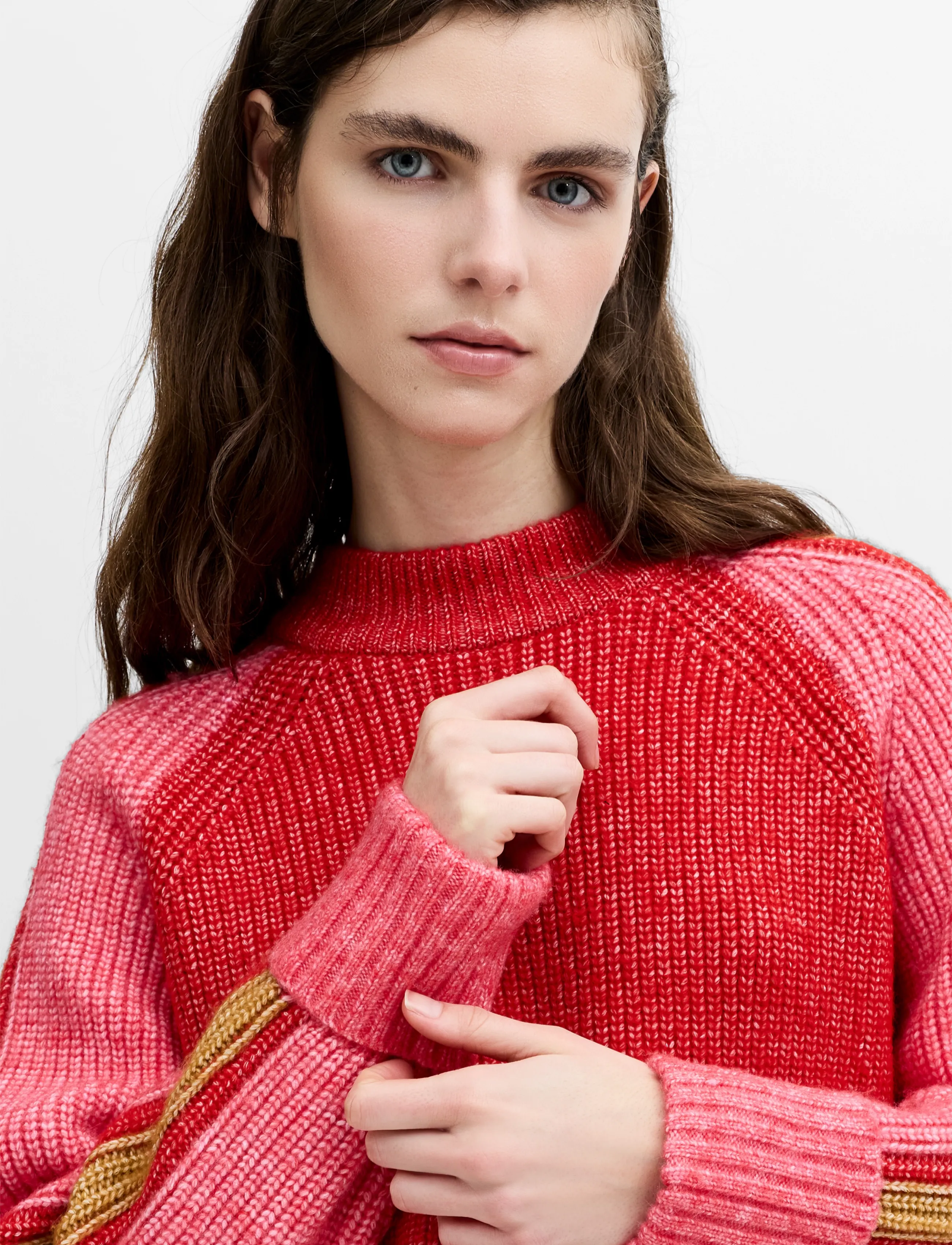 French Connection - KESSY TRI COLOUR RAGLAN JUMPER - jumpers - rouge red multi - 3