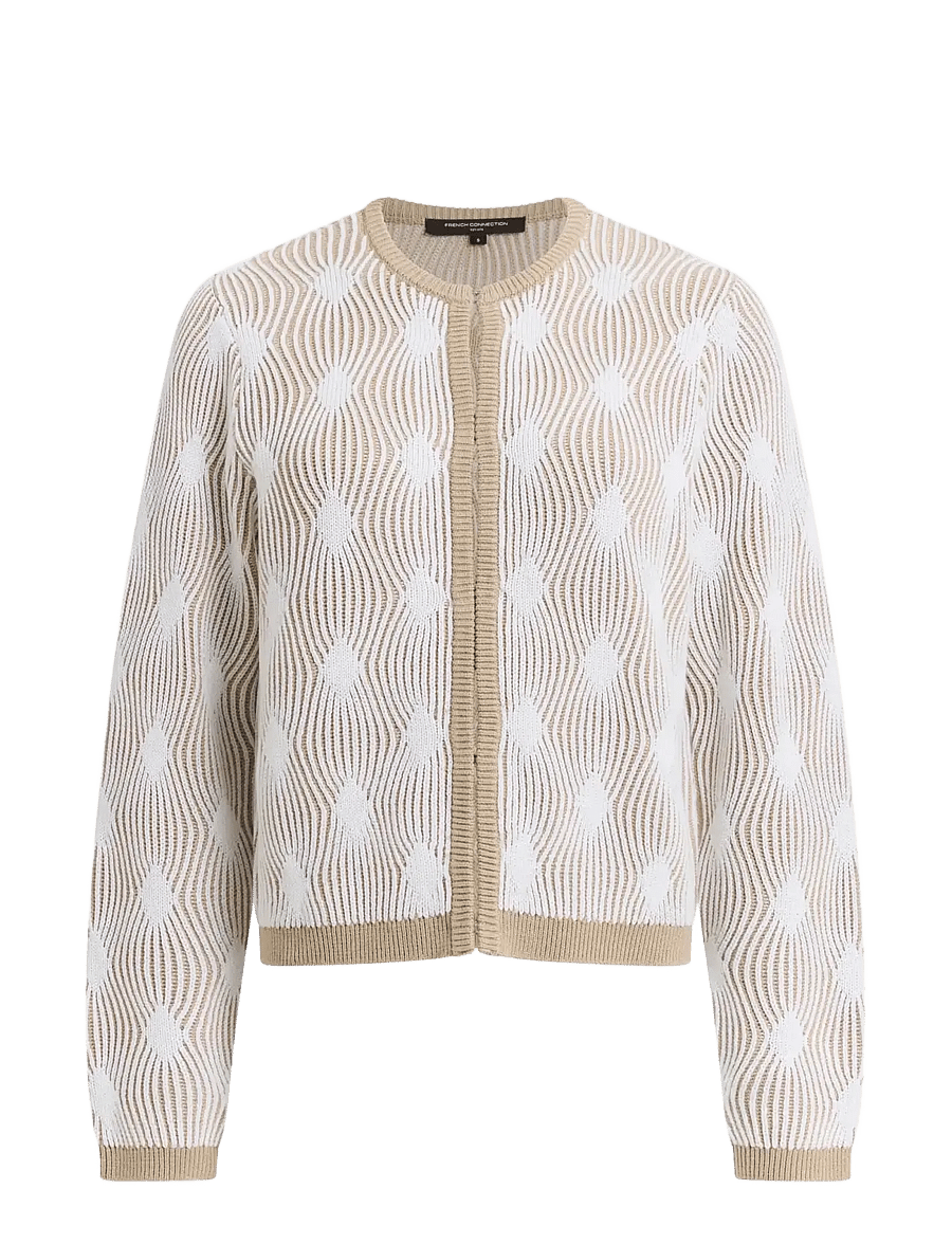 French Connection - PHEBY CARDIGAN - strickjacken - white/light incense - 0