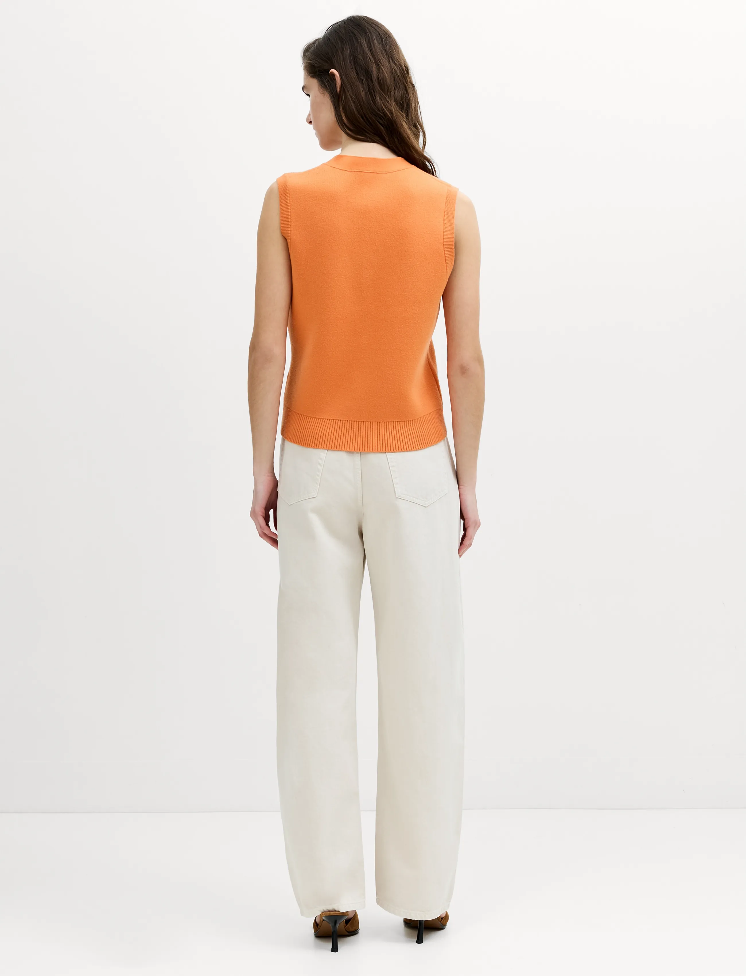 French Connection - MISSY KNIT WAISTCOAT - knitted vests - saffron orange - 2