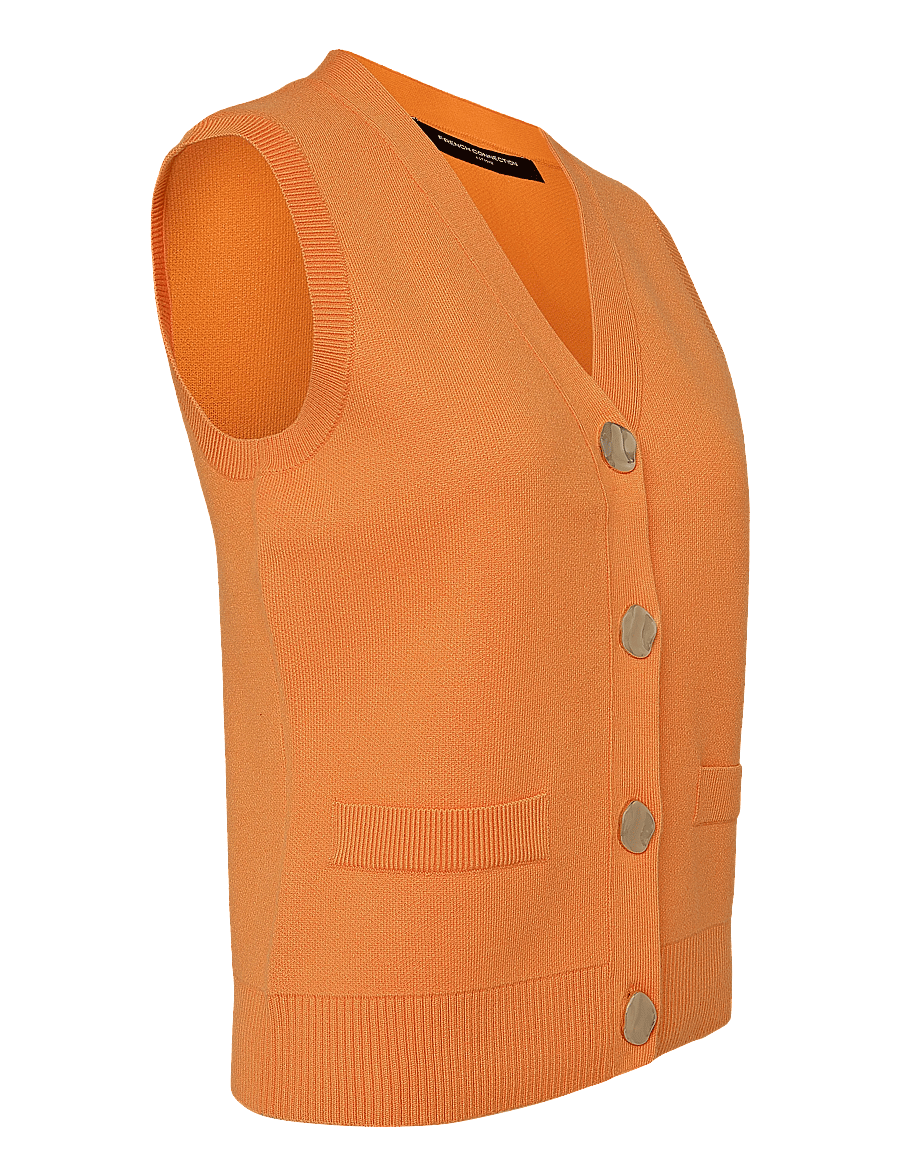 French Connection - MISSY KNIT WAISTCOAT - kootud vestid - saffron orange - 4