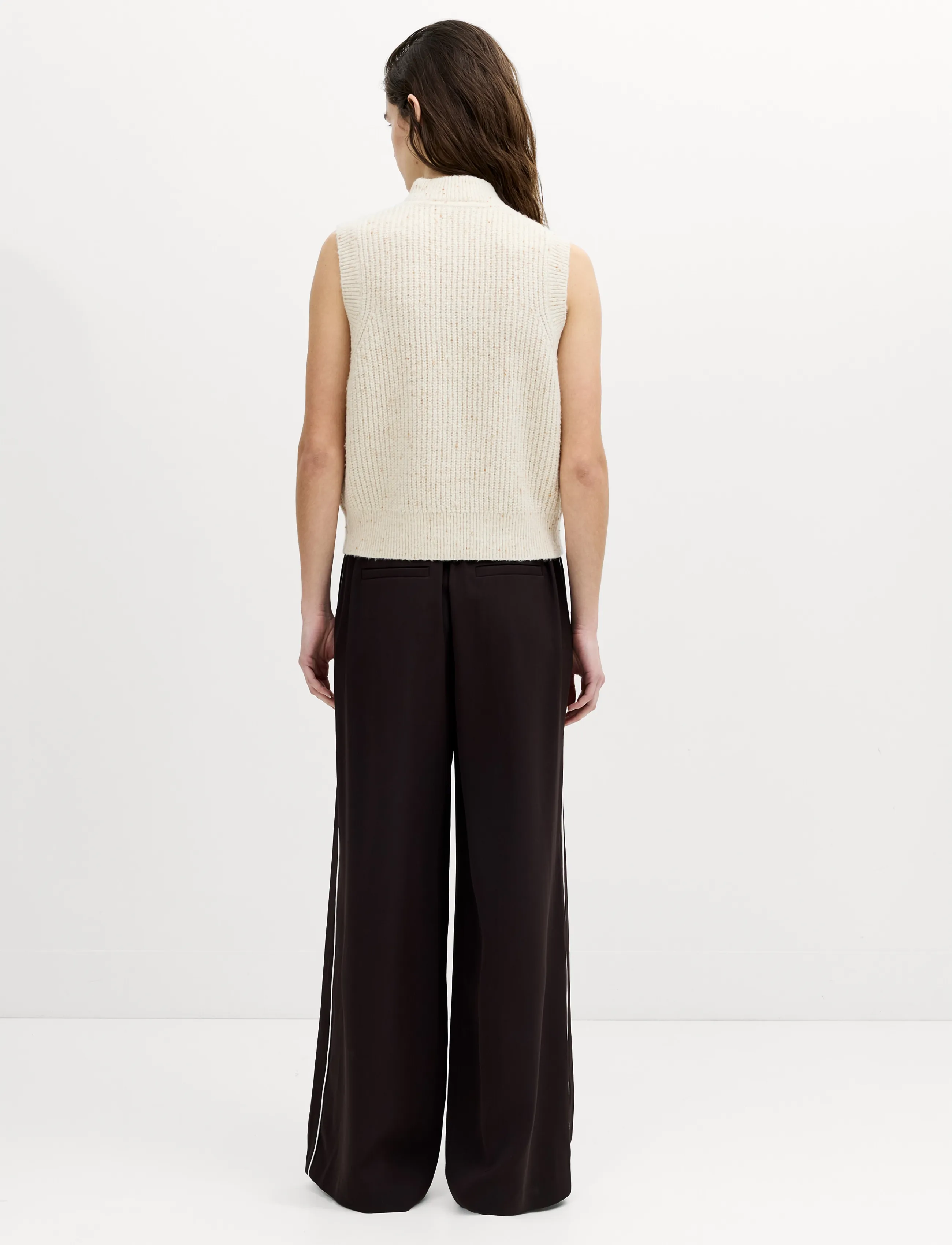 French Connection - CHARLENE LOFTY CABLE VEST - cashew neutral - 3