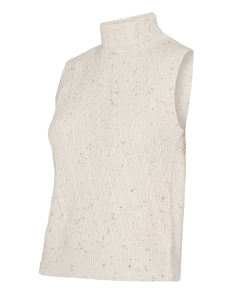 French Connection - CHARLENE LOFTY CABLE VEST - megztos liemenės - cashew neutral - 3
