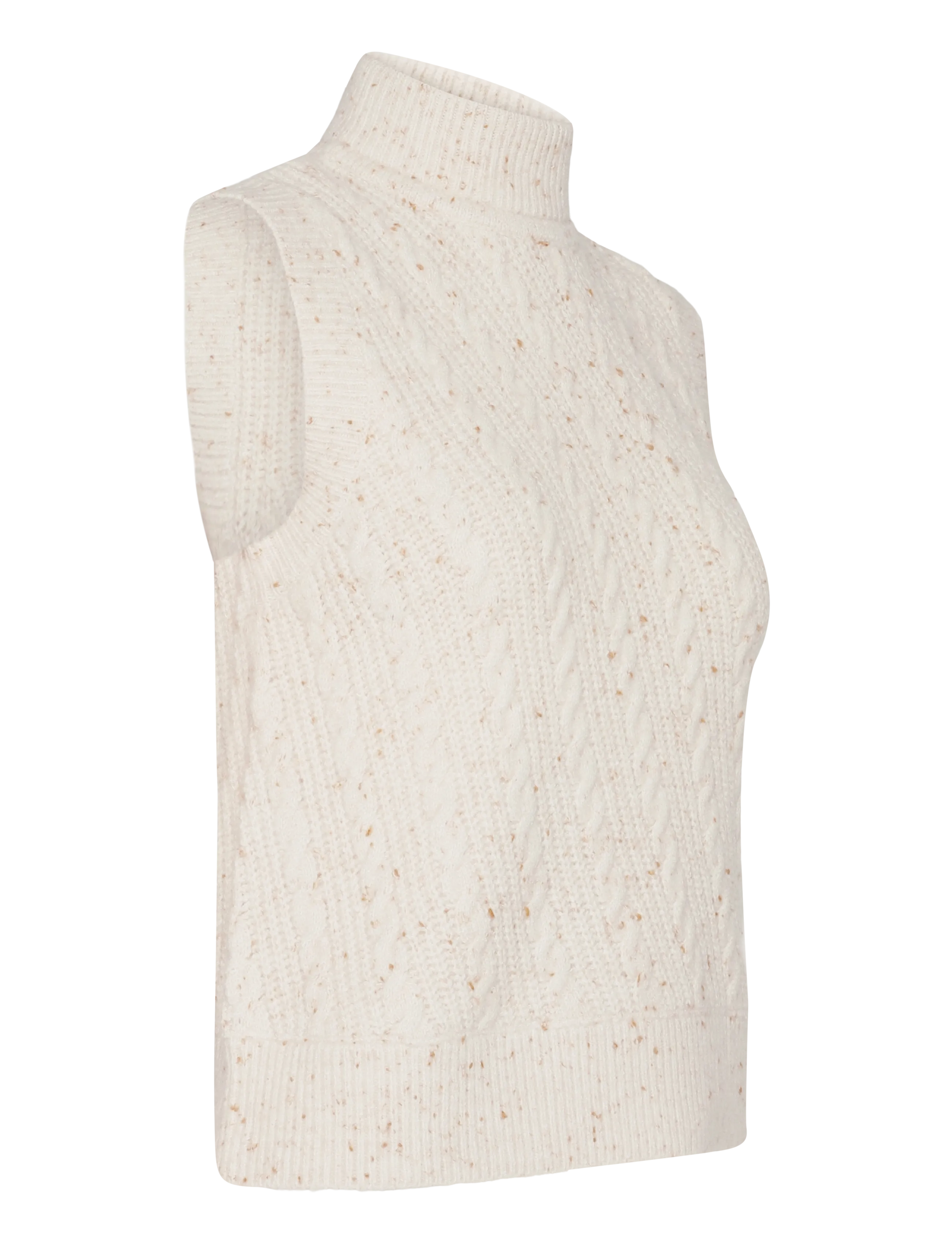 French Connection - CHARLENE LOFTY CABLE VEST - sügisesed riided - cashew neutral - 4