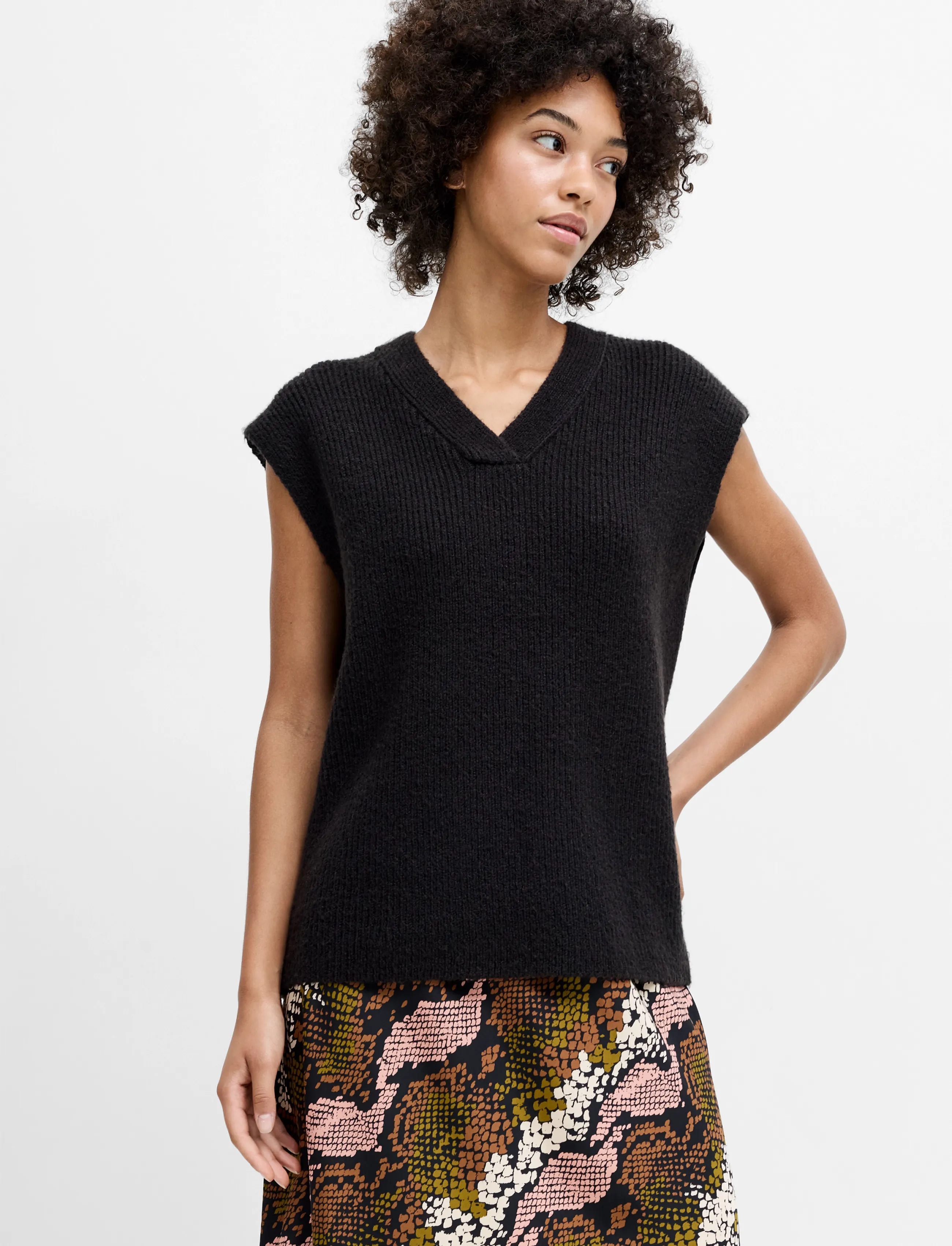 French Connection - JUNIA V NECK VEST - strikveste - graphite grey - 0