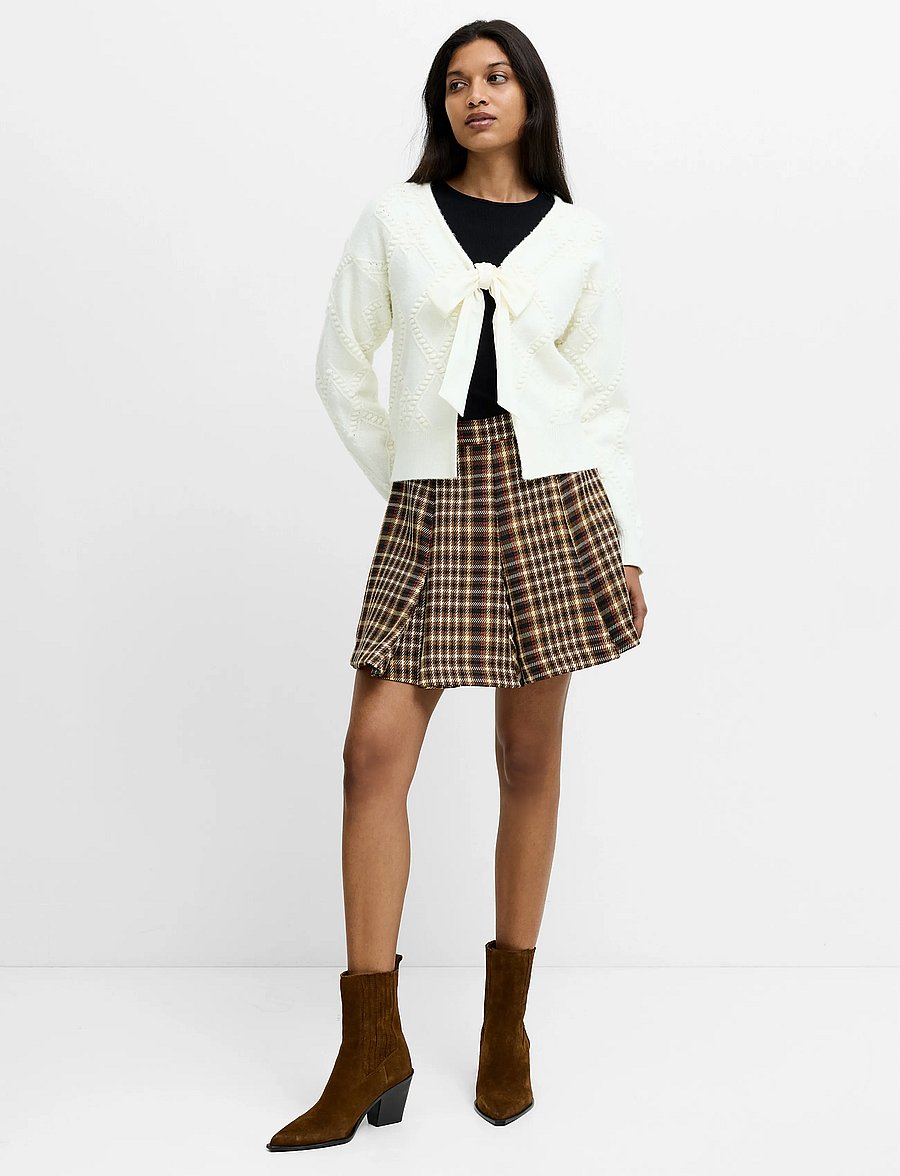 French Connection - KITTLE BOBBLE SCARF TIE TOP - kampsunid - porcelain cream - 0