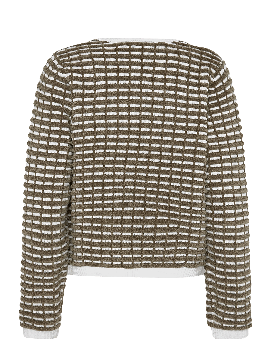 French Connection - DION NOAR EDGE TO EDGE CARDIGAN - kardiganai - khaki grn/porc crm - 2