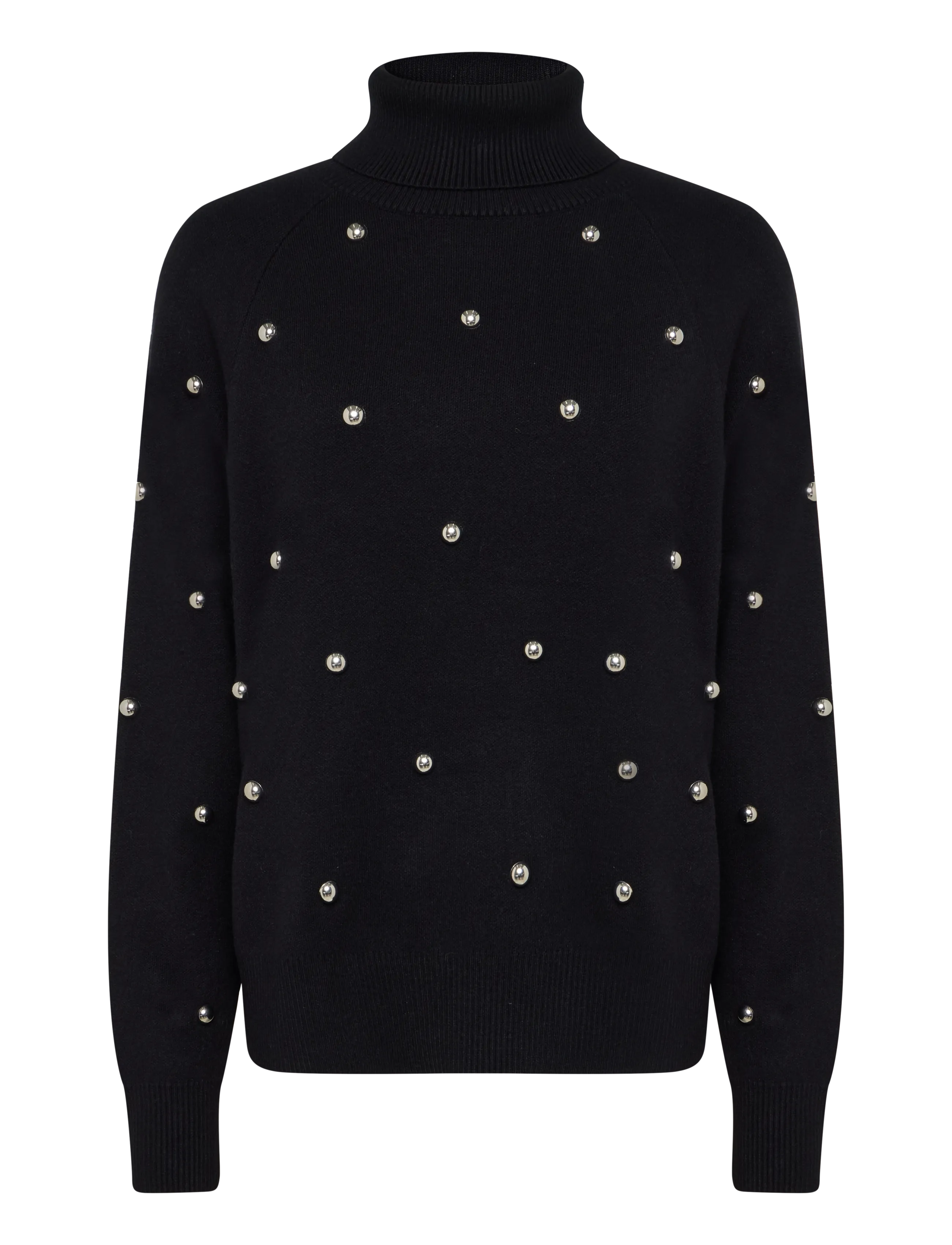 French Connection ELNA STUDDED JUMPER - Riided - BLACK / black