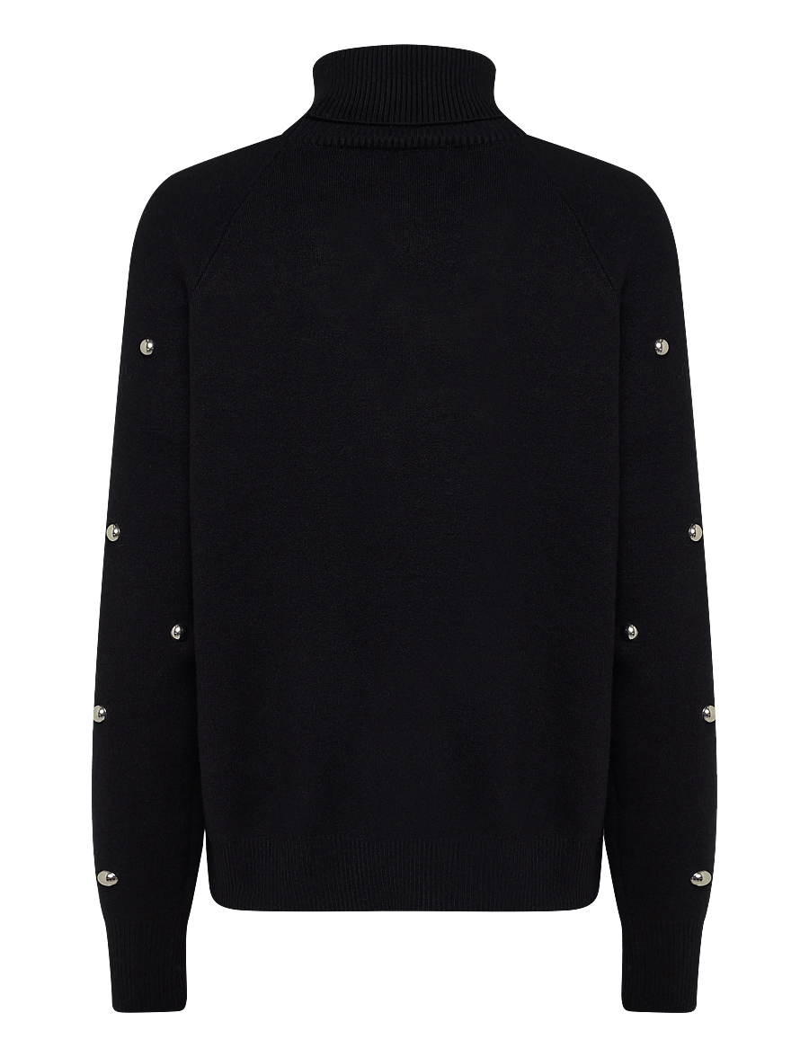 French Connection - ELNA STUDDED JUMPER - polotröjor - black - 2