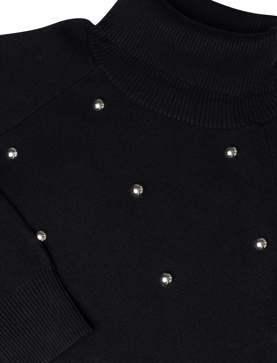 French Connection - ELNA STUDDED JUMPER - polotröjor - black - 5