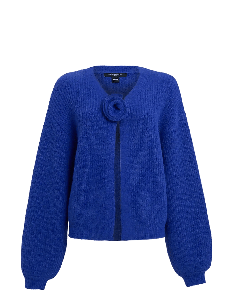 French Connection - KENLY ROSETTE CARDIGAN - cobalt blue - 1