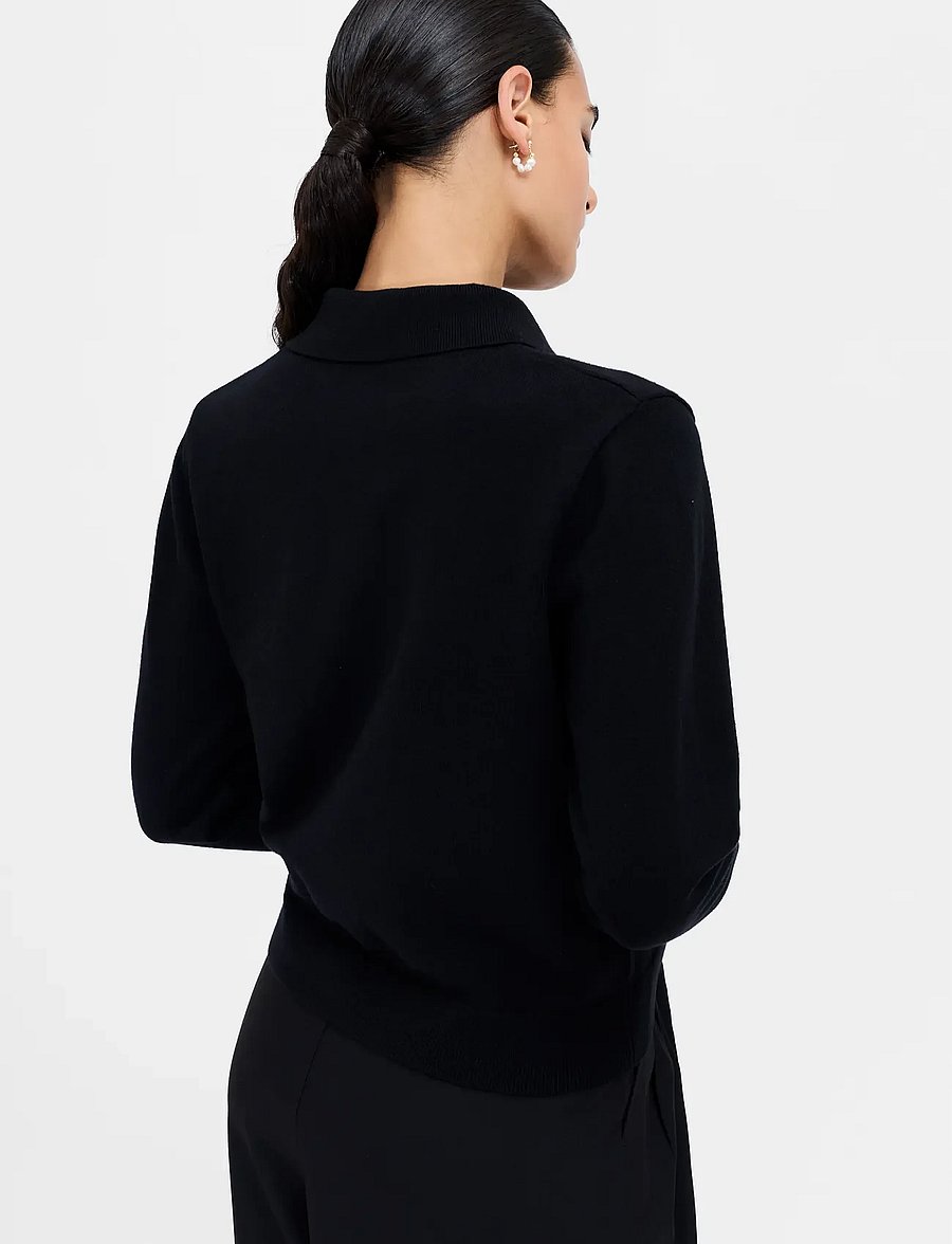 French Connection - ELLARIA PEARL TRIM CARDIGAN - cardigans - black - 3