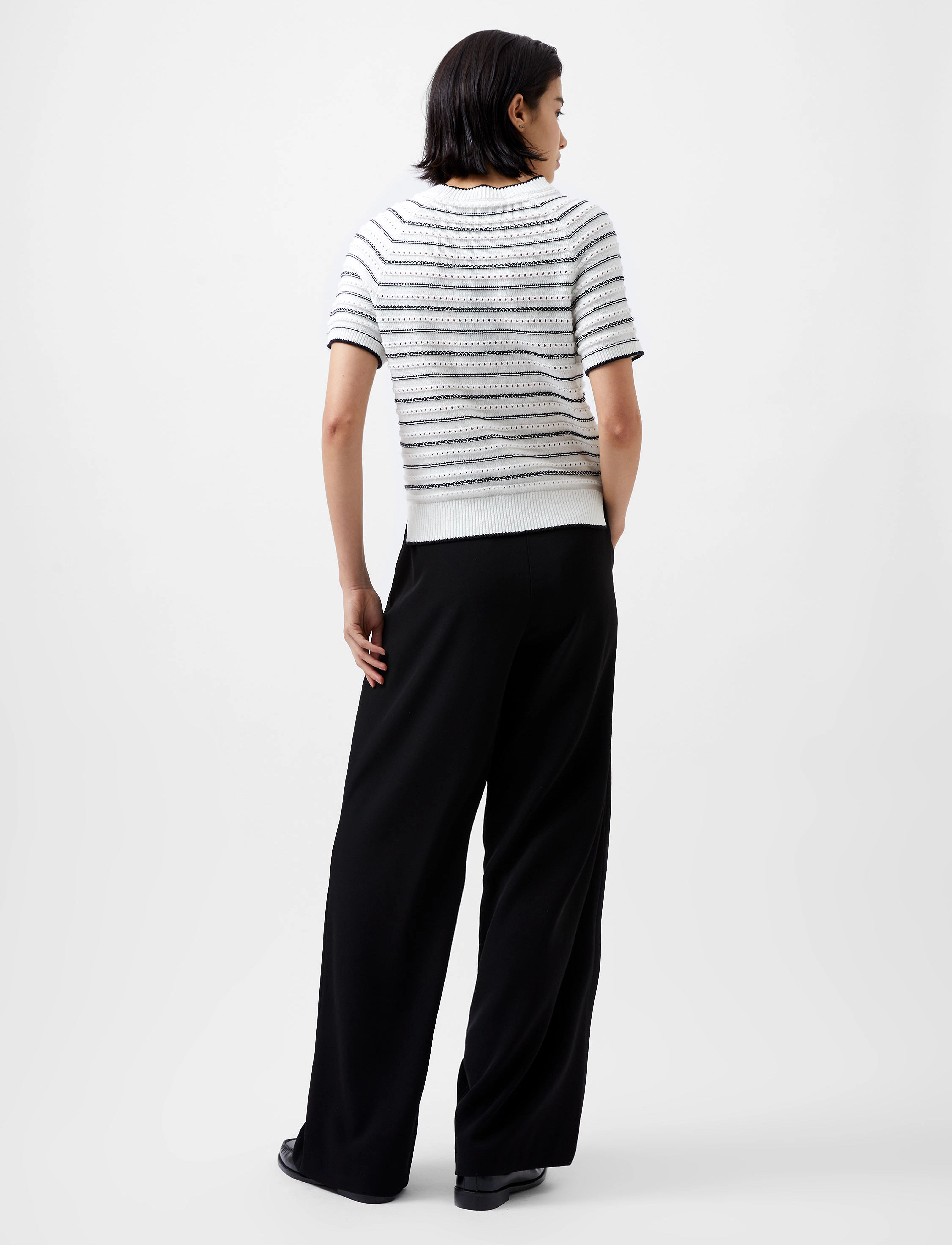 French Connection - OSKIE SS JUMPER - winter white/moonles - 4
