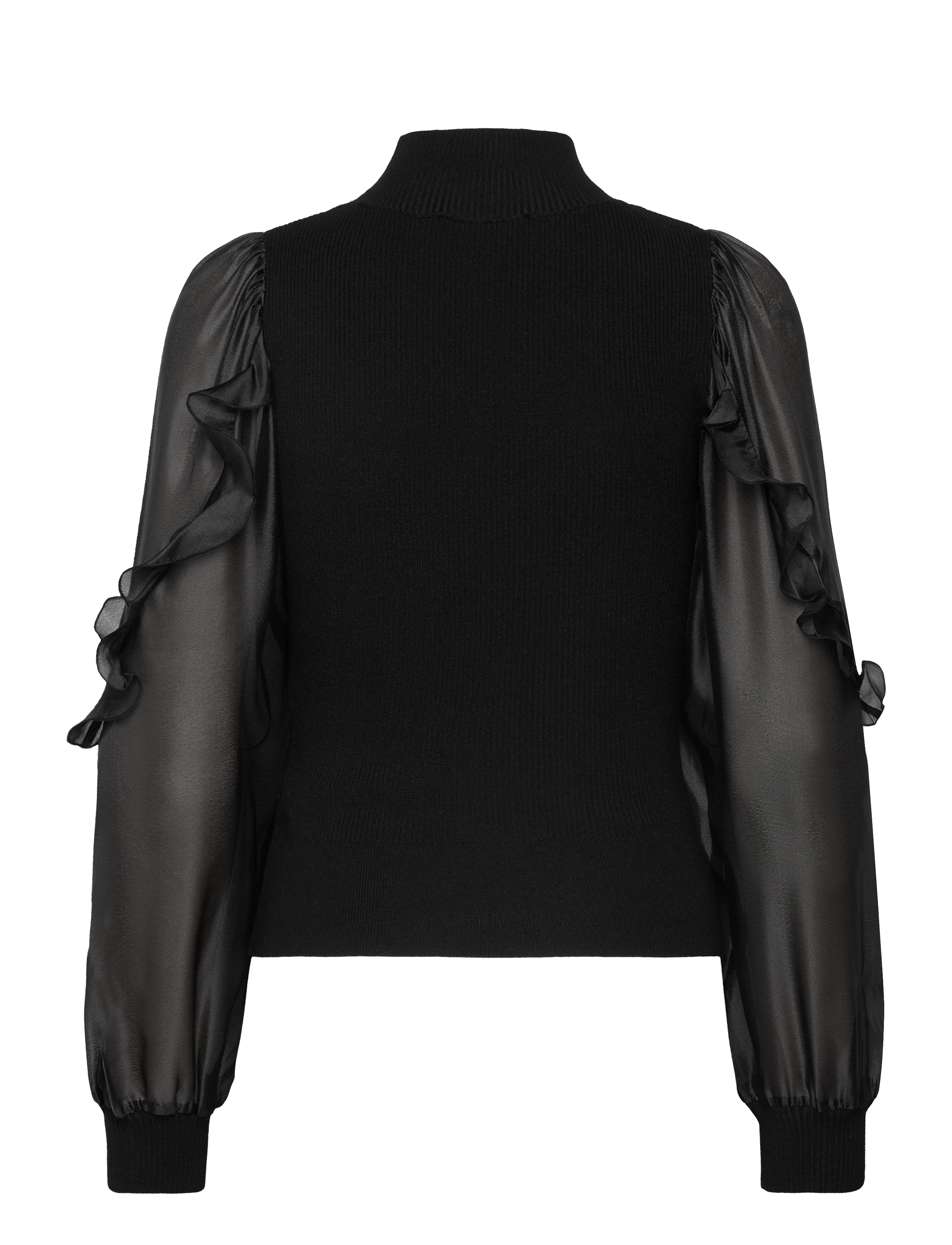 French Connection - KRISTA ORGANZA PUFF SLV TOP - blackout - 2