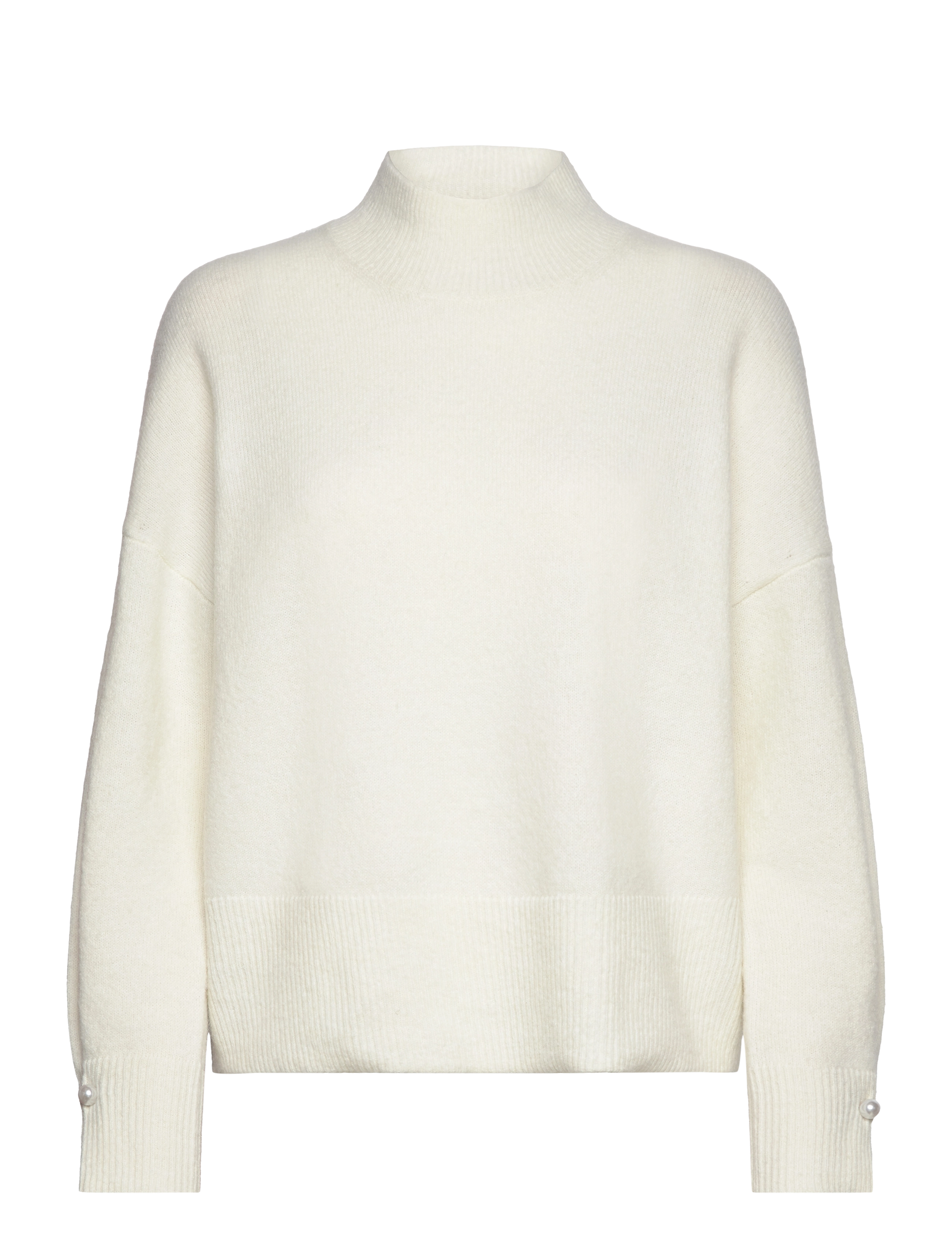 French Connection KEZIA PEARL CUFF DETAIL JUMPER - Kläder - CLASSIC CREAM / white