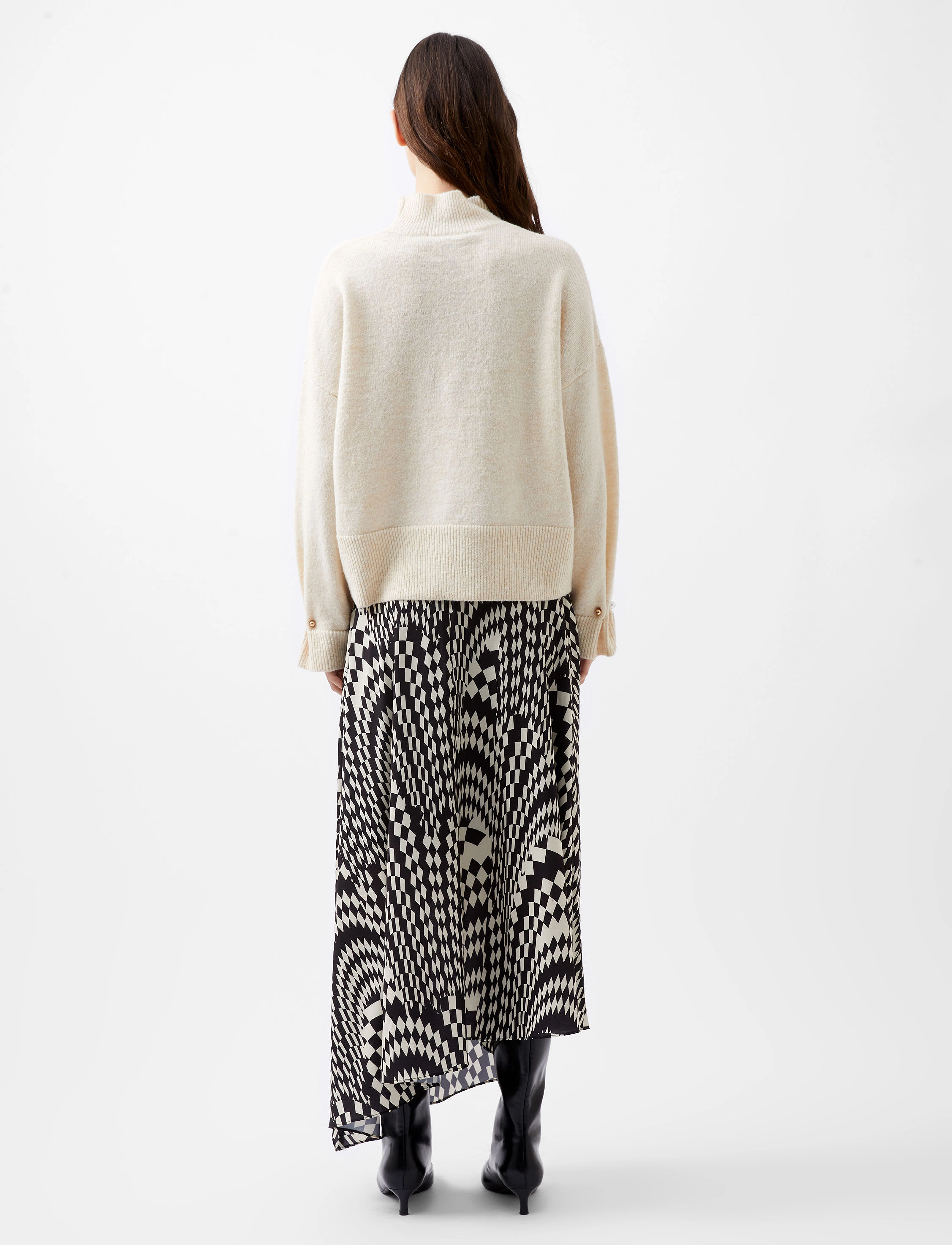 French Connection - KEZIA PEARL CUFF DETAIL JUMPER - pullover - classic cream - 4