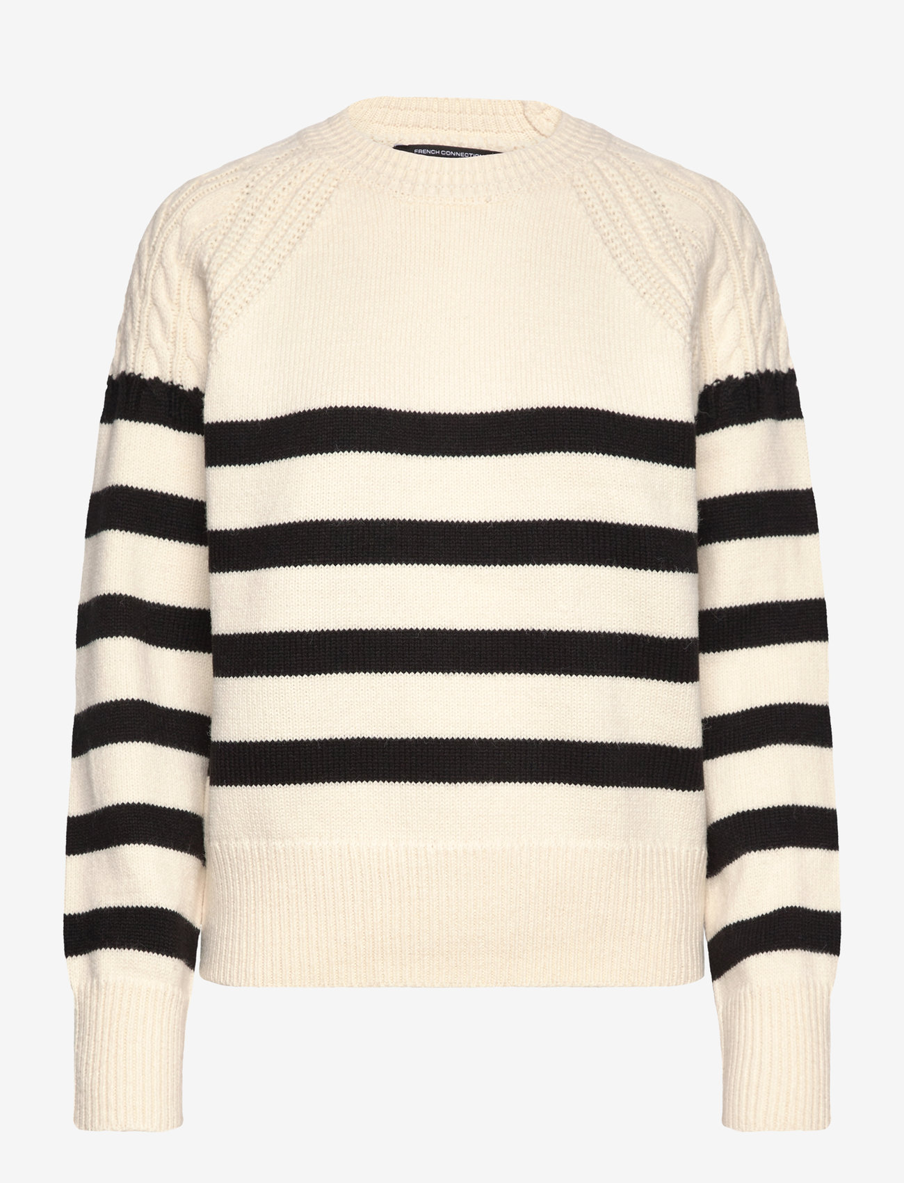 French Connection - QUINLEY STRIPE JUMPER - pullover - classic cream/blacko - 1
