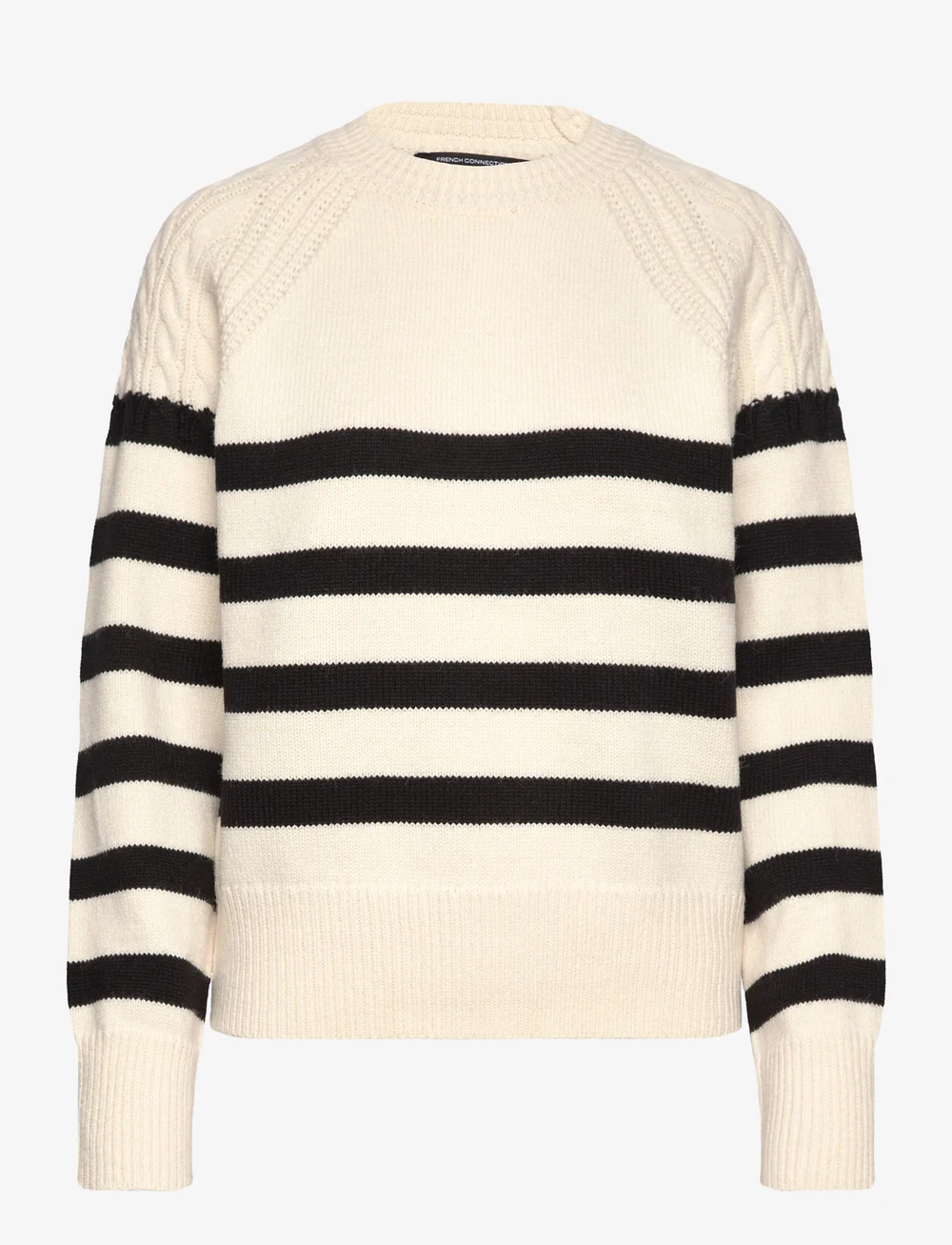 French Connection - QUINLEY STRIPE JUMPER - striktrøjer - classic cream/blacko - 1