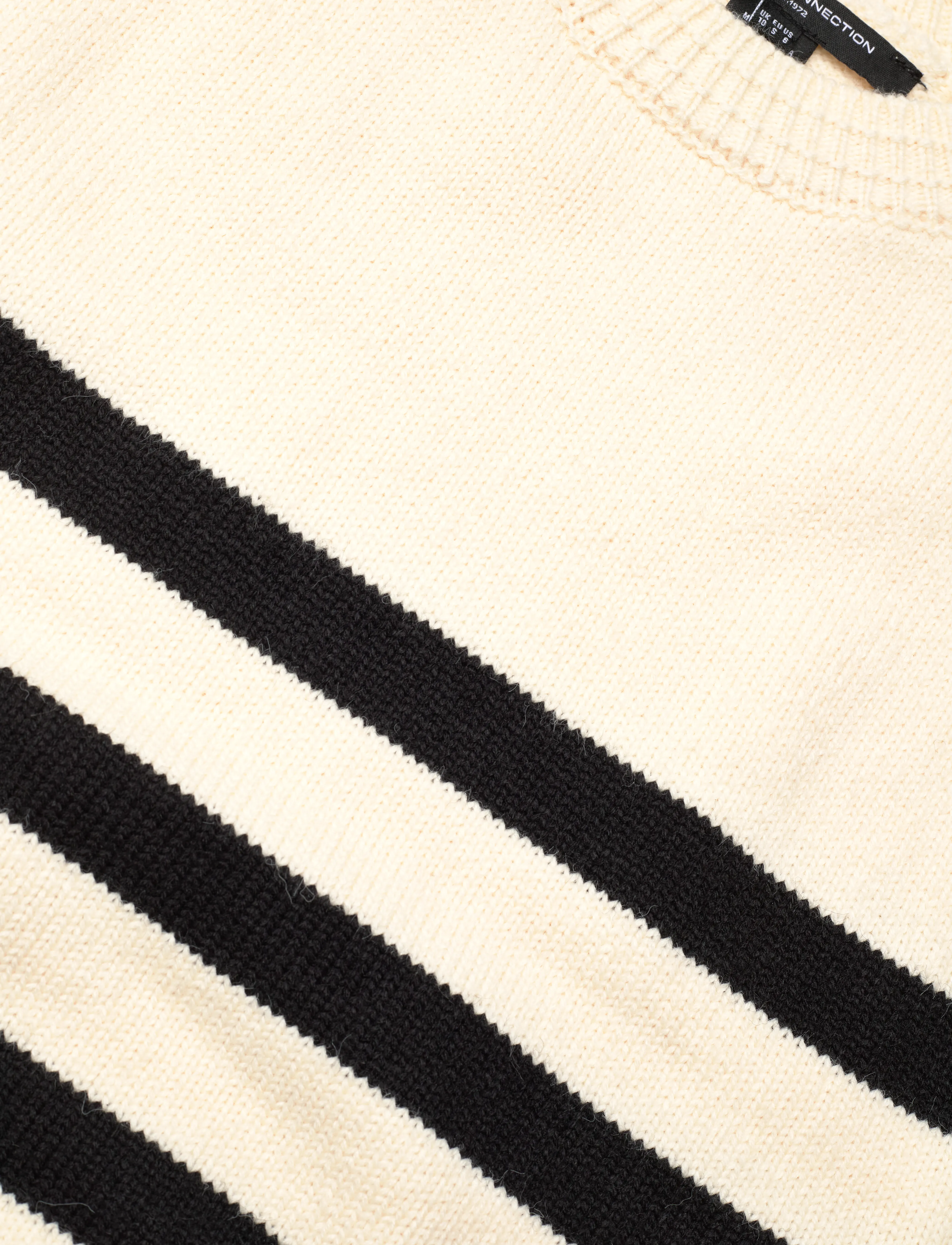 French Connection - QUINLEY STRIPE JUMPER - classic cream/blacko - 5