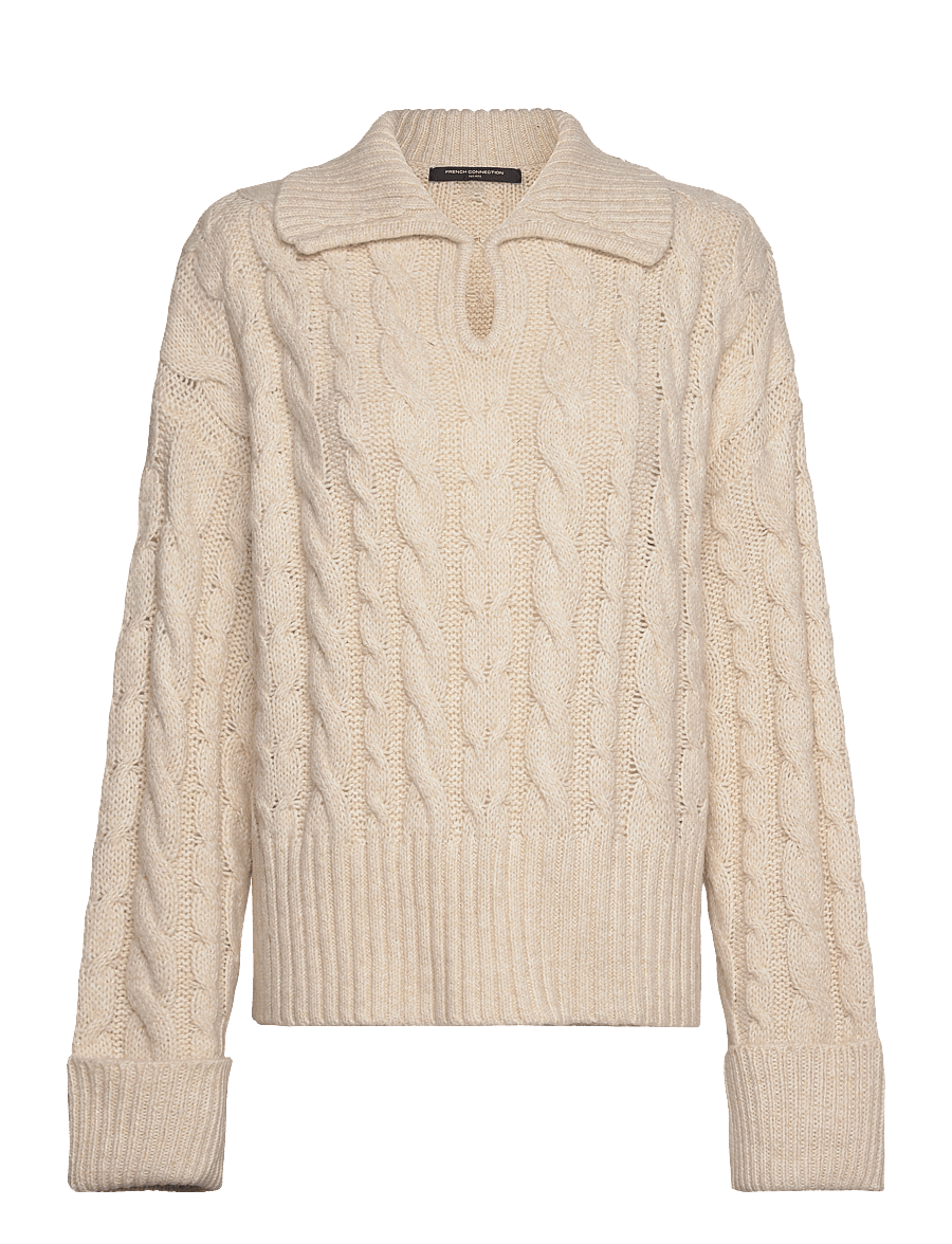 French Connection - KYLA SPARKLE LS JUMPER - porcelain cream - 1