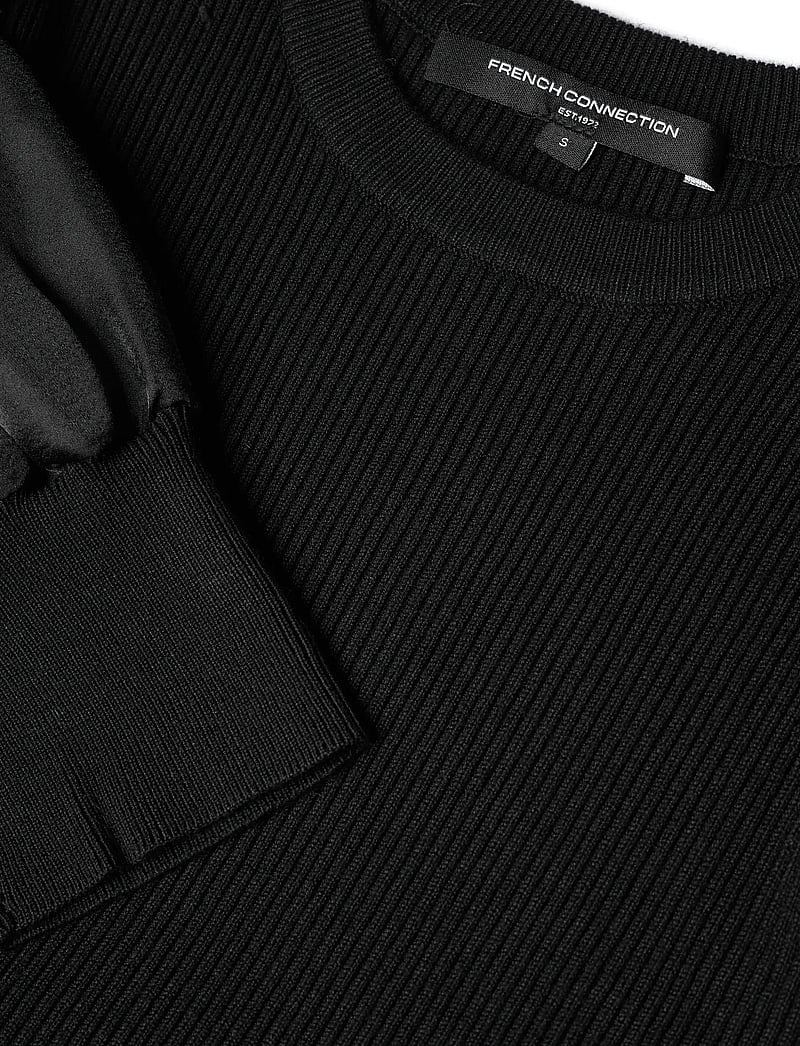 French Connection - KRISTA MIX RUFFLE TRIM SLV TOP - langärmlige blusen - blackout - 4