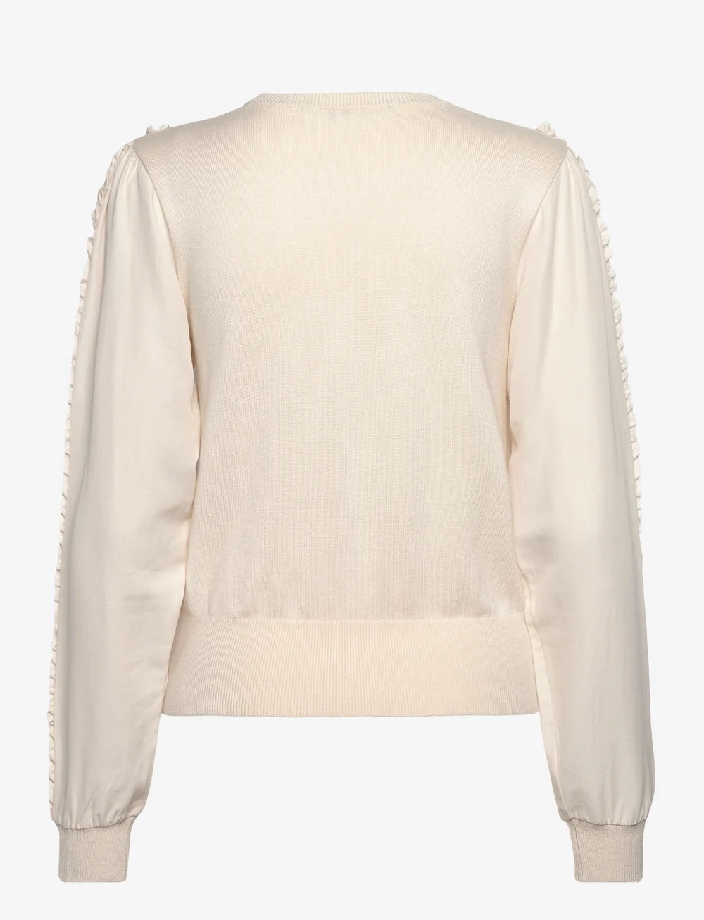 French Connection - KRISTA MIX RUFFLE SLV JUMPER - stickade tröjor - porcelain cream - 1