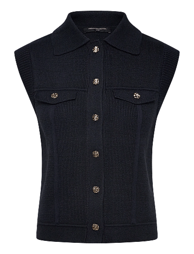 Roland Knit Collared Gilet - Strikveste