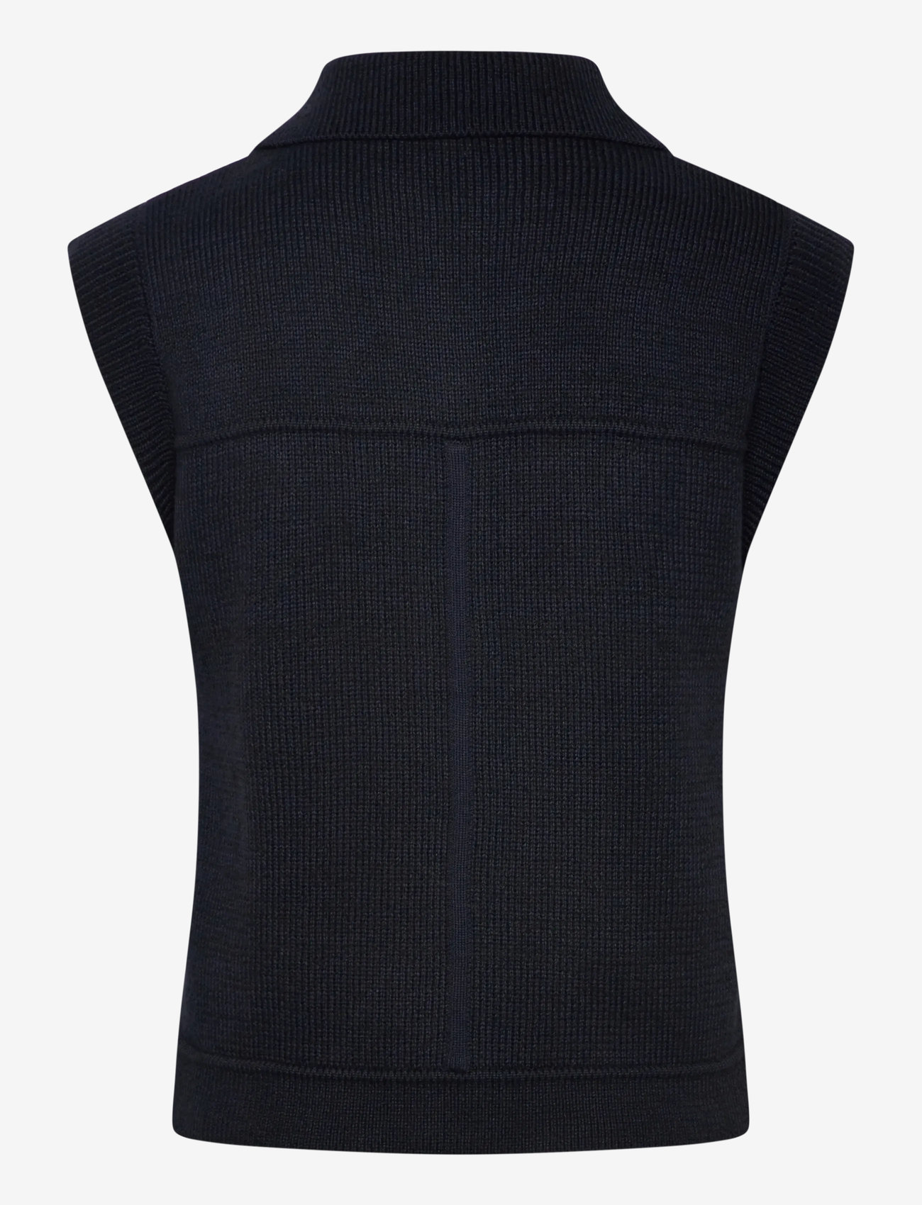 French Connection - ROLAND KNIT COLLARED GILET - stickade västar - indigo - 2