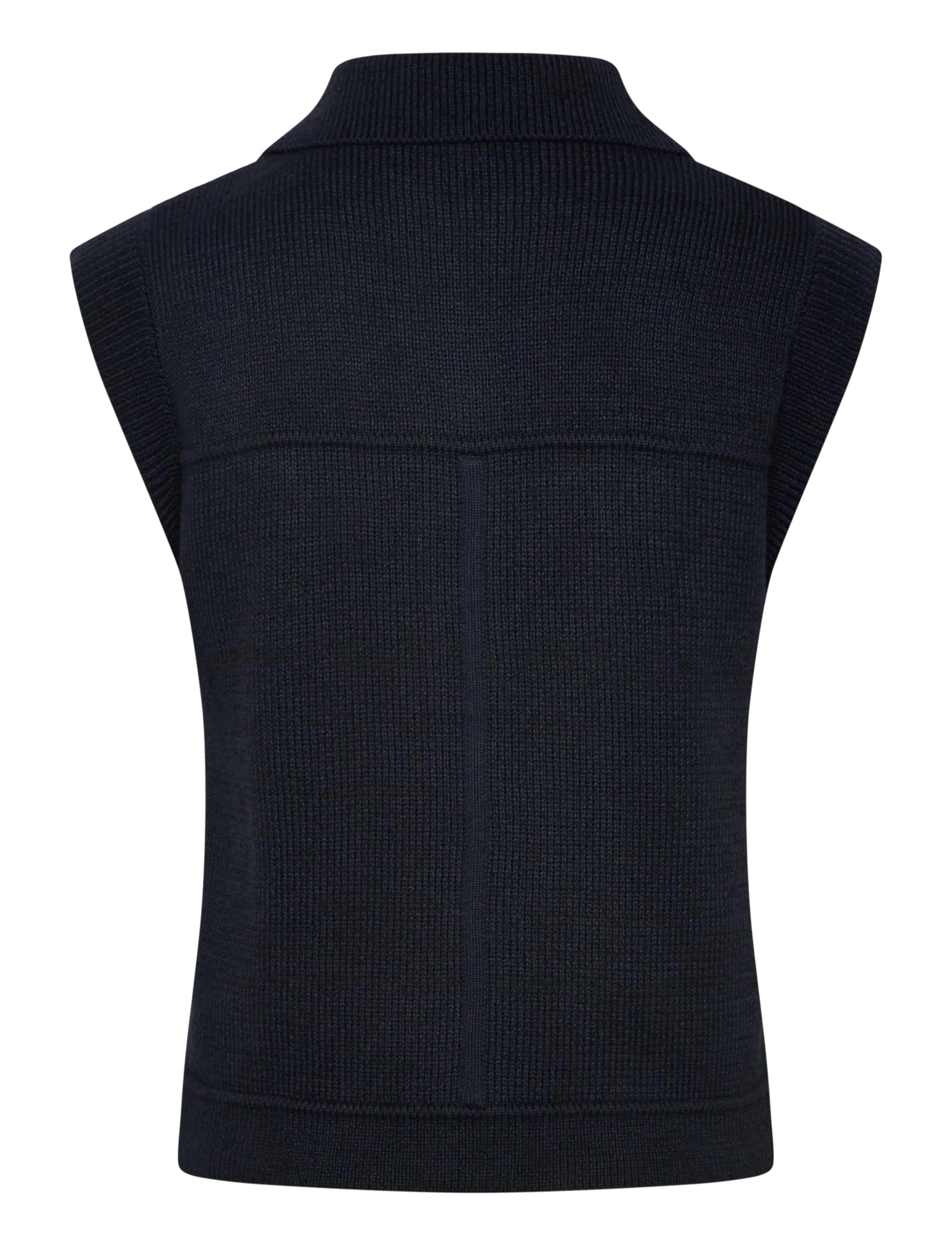 French Connection - ROLAND KNIT COLLARED GILET - stickade västar - indigo - 2