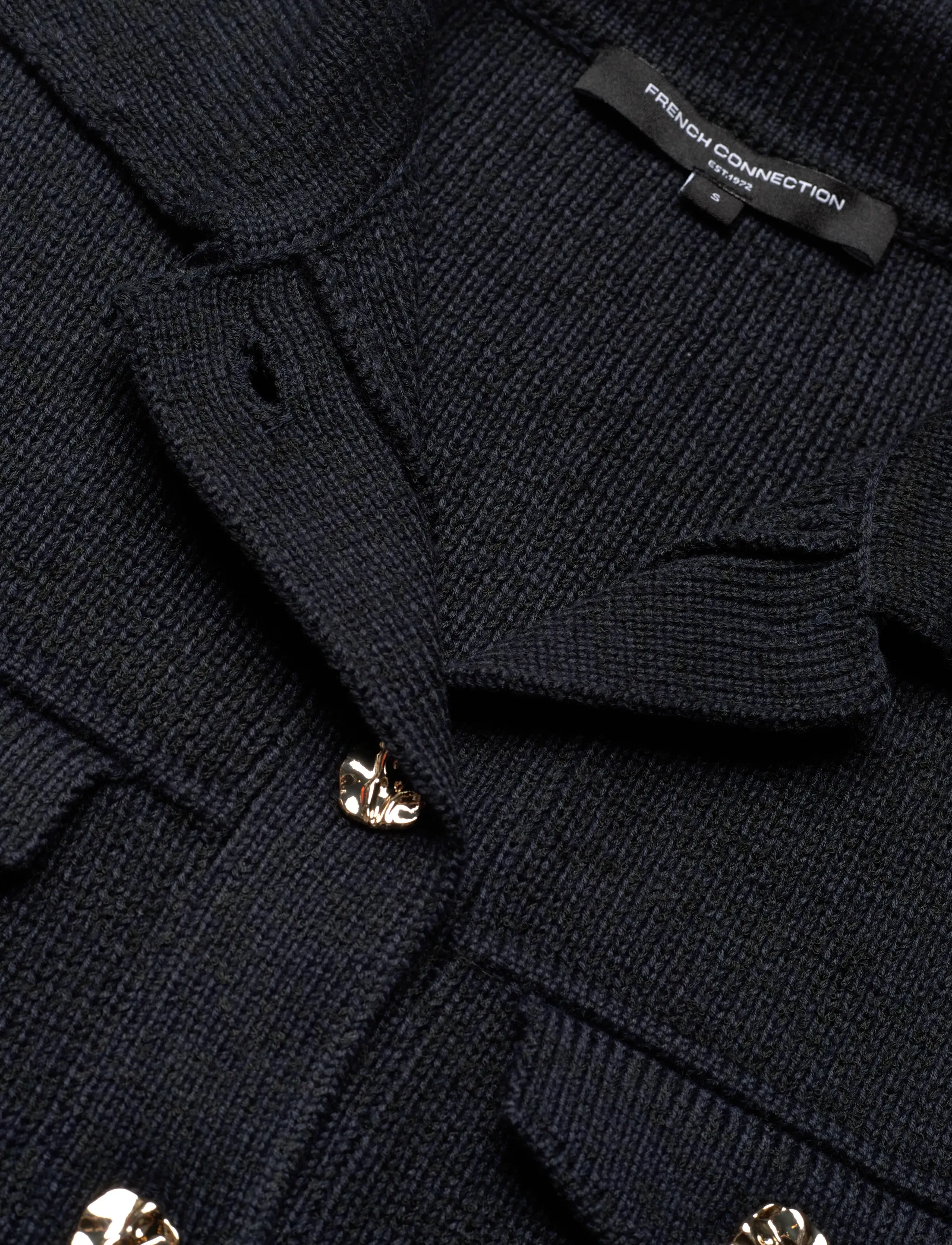 French Connection - ROLAND KNIT COLLARED GILET - stickade västar - indigo - 5