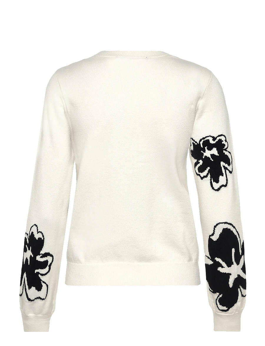 French Connection - PAISLEE FLORAL JACQUARD JUMPER - strikkegensere - white multi - 1