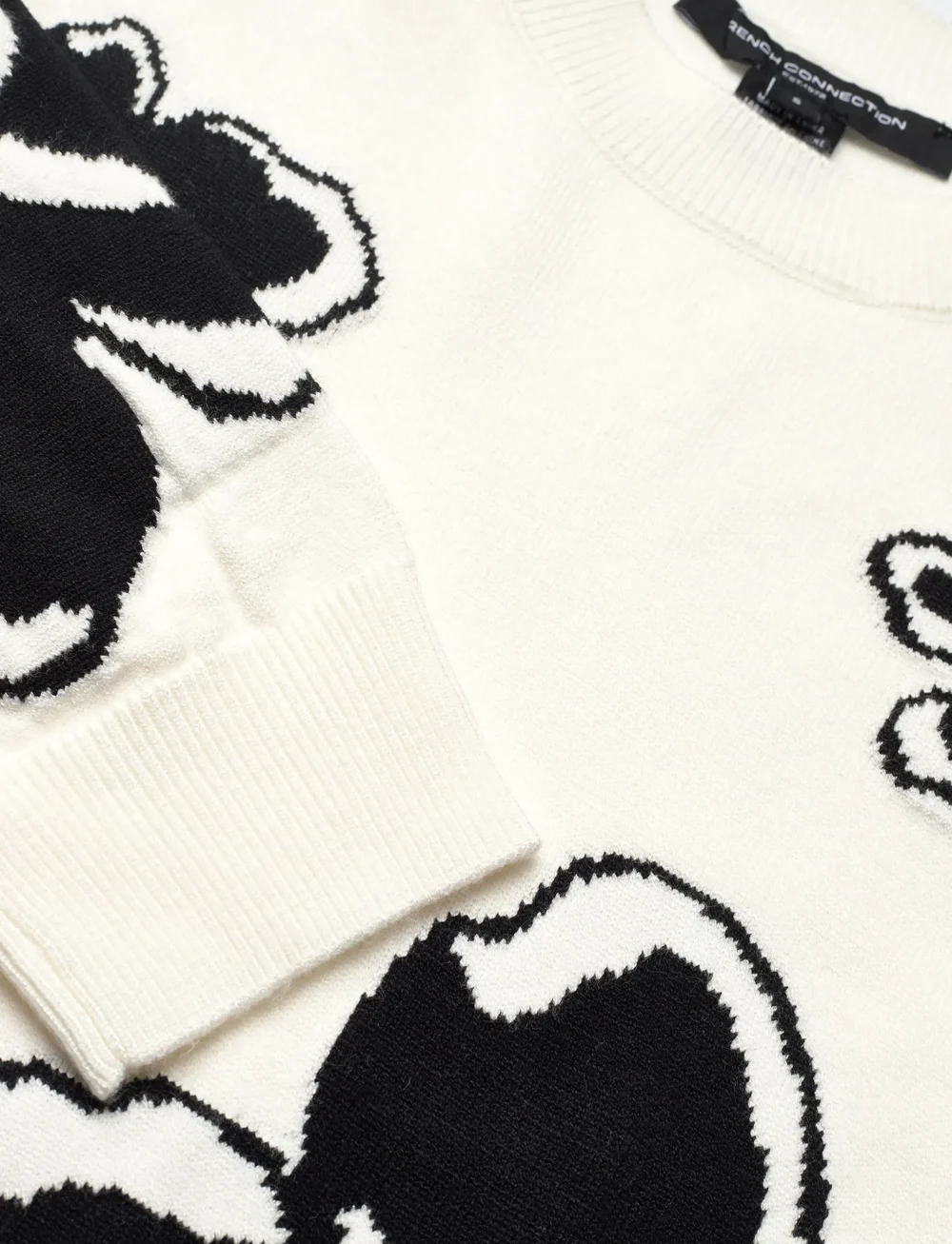 French Connection - PAISLEE FLORAL JACQUARD JUMPER - džemperi - white multi - 2